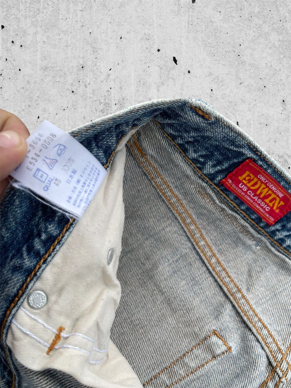 Edwin × Japanese Brand 🔥 Edwin Us Classic Light Blue Distressed Denim W29🔥 Size US 29 - 7 Thumbnail