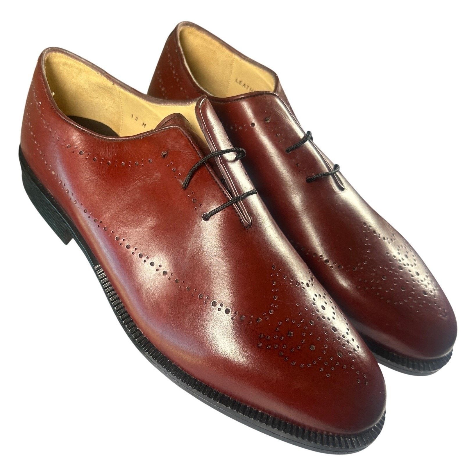 Stanley Blacker Stanley Blacker Leather Wingtip Oxford Dress Shoes 13M NWT Size US 13 / EU 46 - 3 Thumbnail