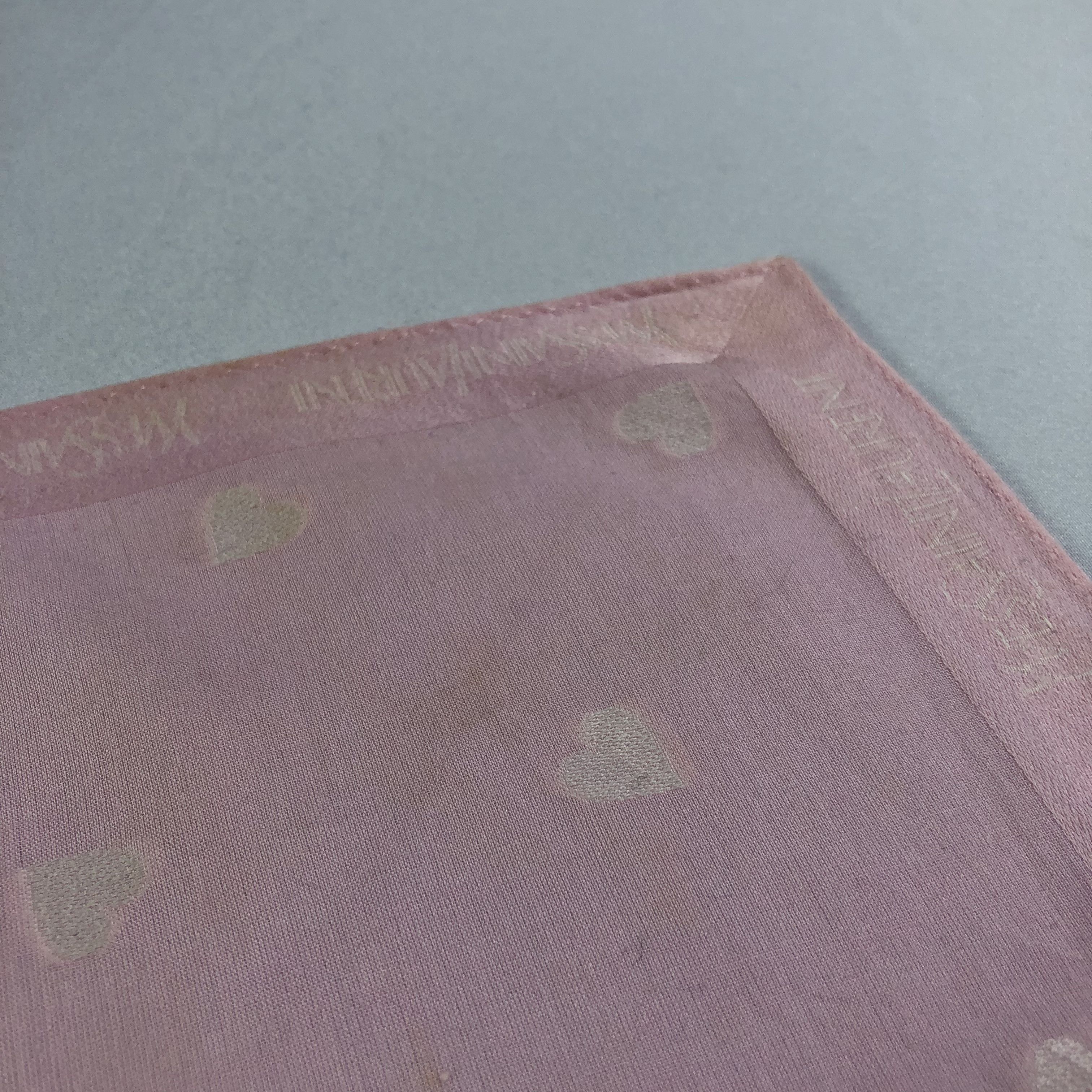 Yves Saint Laurent YSL Pink Loves Handkerchief Neckerchief Bandana H1740 Size ONE SIZE - 9 Thumbnail