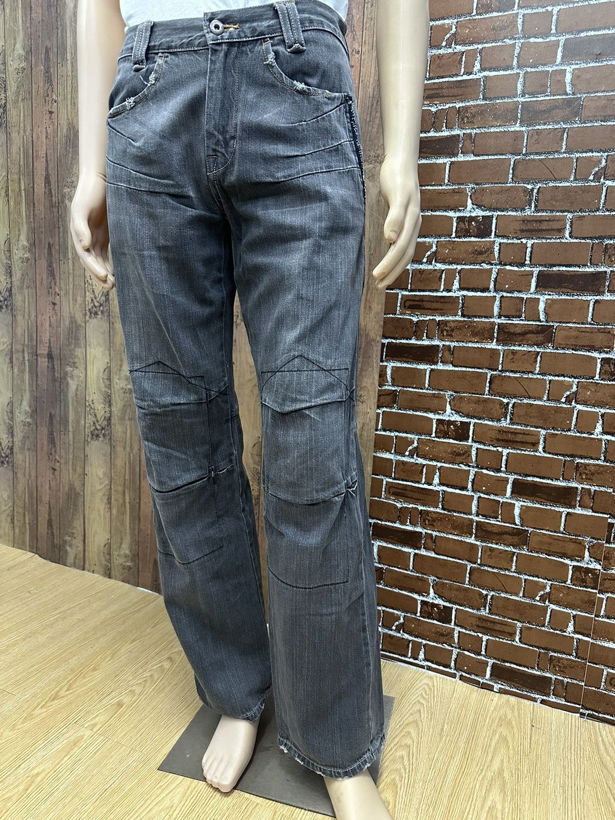 Beauty Beast × If Six Was Nine × Japanese Brand Vintage Free Gate Grey Denim D255 Size US 30 / EU 46 - 18 Thumbnail
