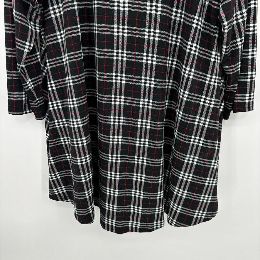 Other Plaid Women's Tunic Top Women's 3X Black Casual Fall Grunge Flowy feminine Comfy Size 3XL / US 20-22 - 8 Thumbnail