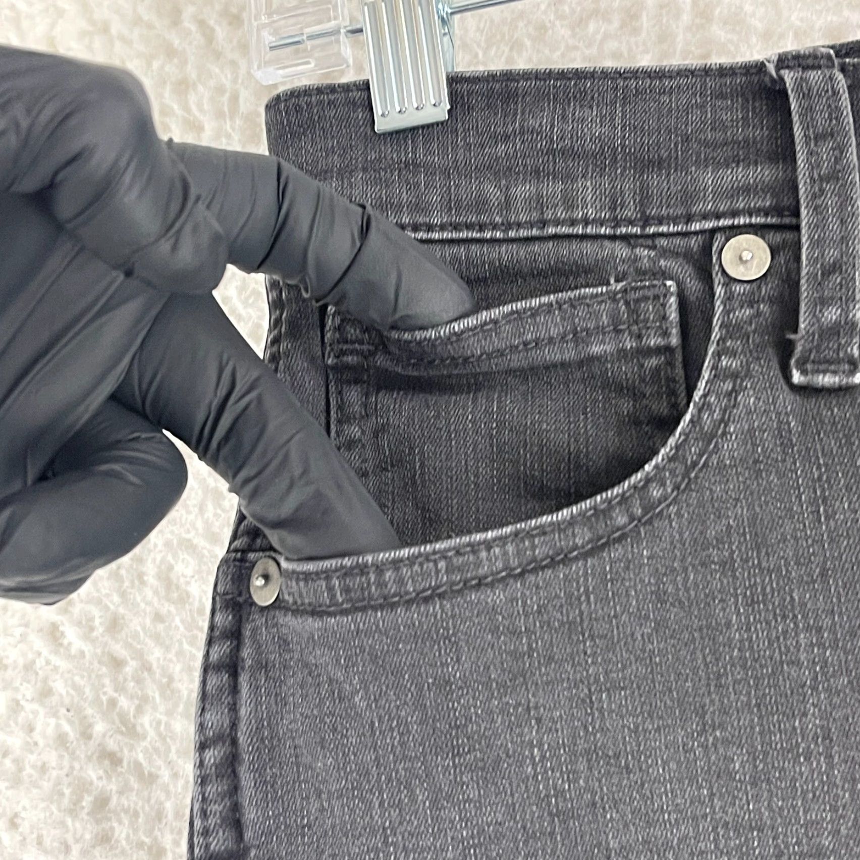Madewell Madewell Jeans Womens 27 Black Denim 10" High-Rise Skinny Raw Hem Casual Size 27" / US 4 / IT 40 - 4 Thumbnail
