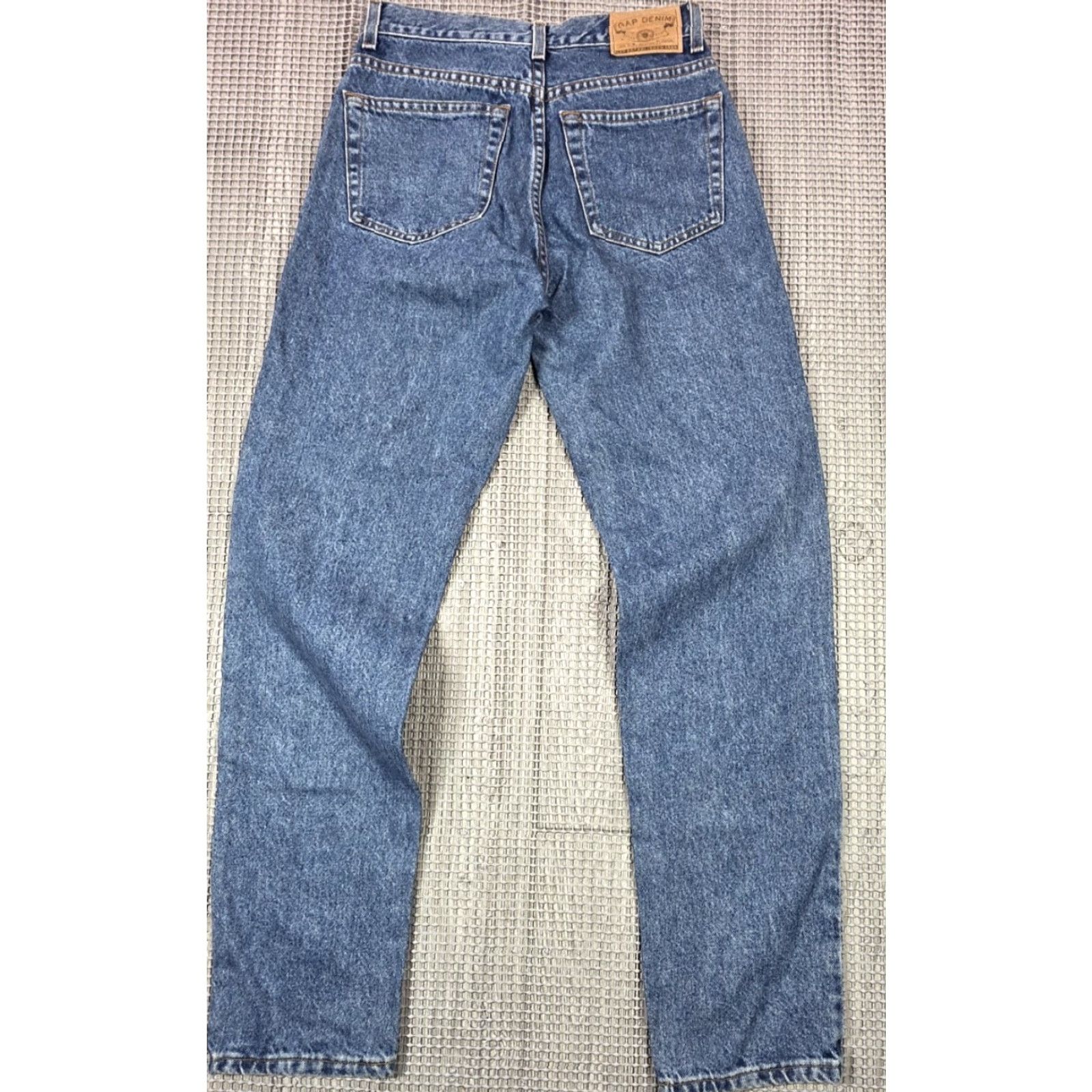 Gap VINTAGE Gap Jeans Mens 28x32 Medium Wash Straight High Waist Regular Blue 90s USA Jeans Size US 28 / EU 44 - 3 Thumbnail