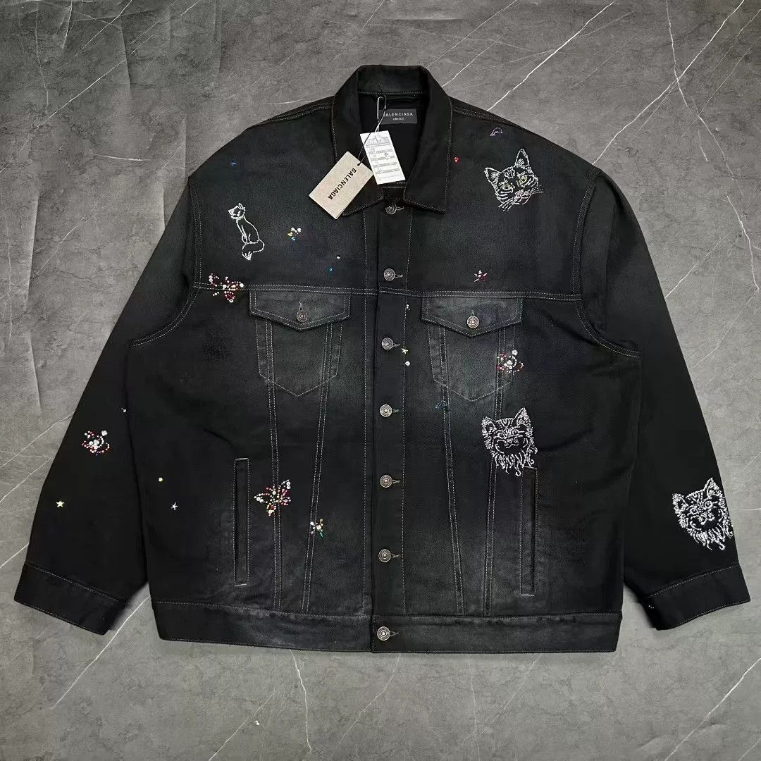Balenciaga Balenciaga Denim Black Light Jacket L Men Size US L / EU 52-54 / 3 - 1 Thumbnail