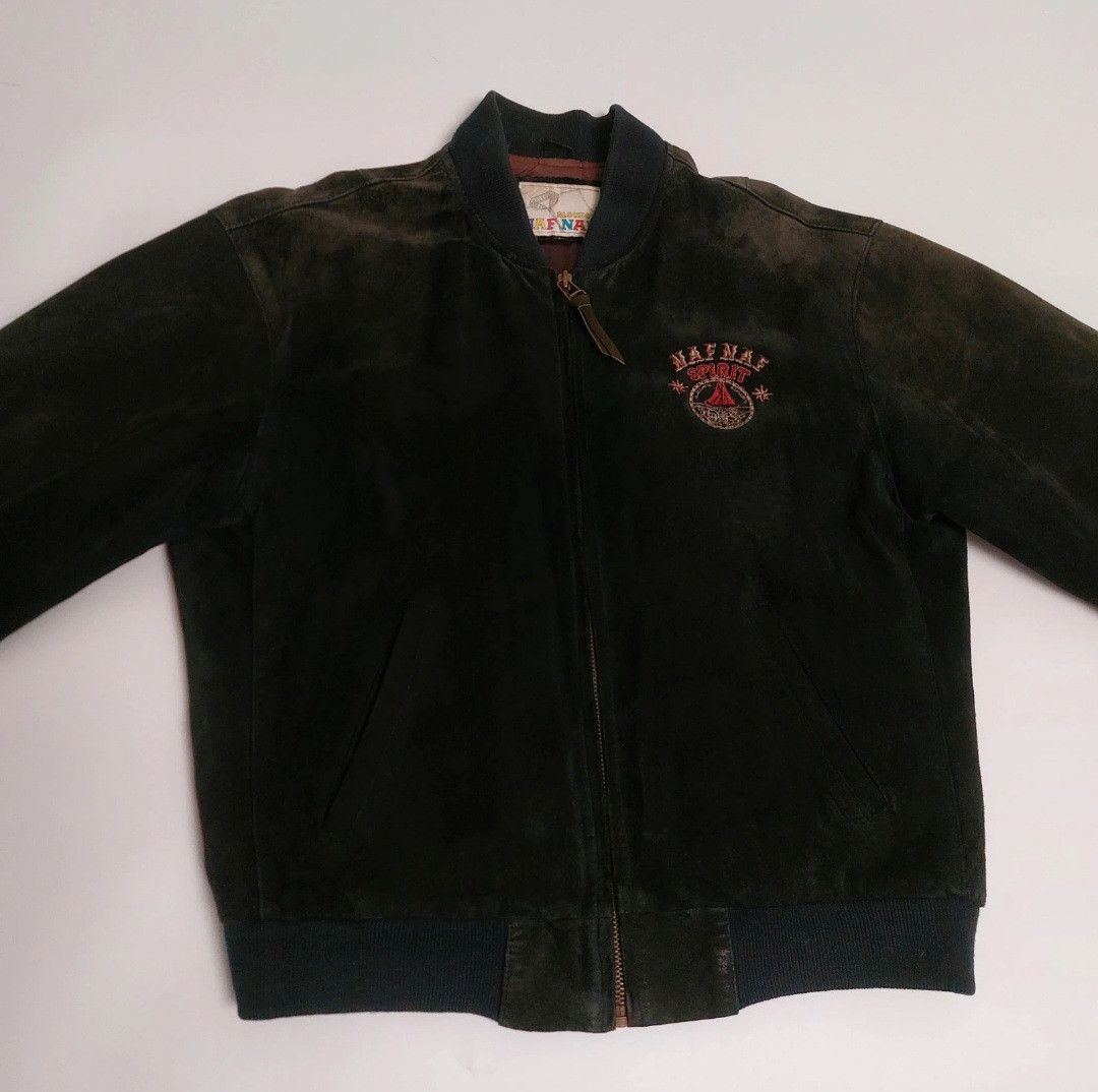 Other 90s Naf Naf Spirit Suede Bomber Jacket Size US L / EU 52-54 / 3 - 5 Thumbnail