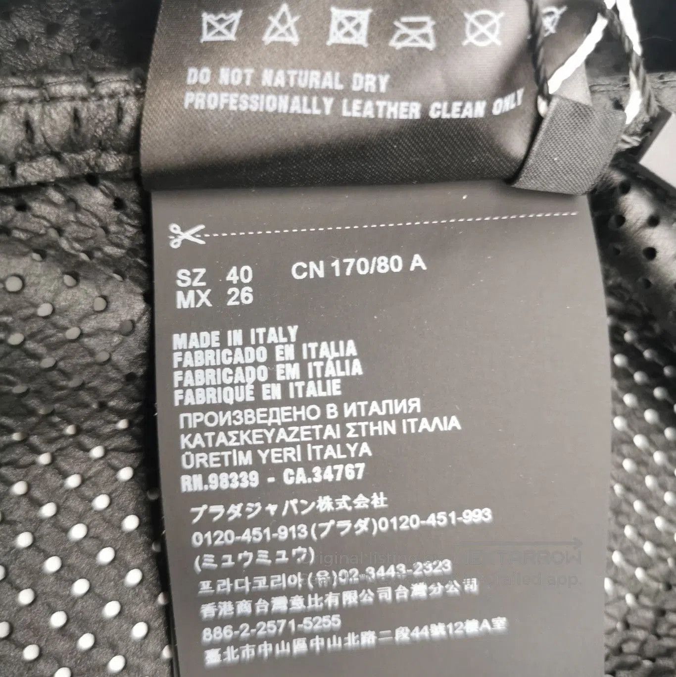 Prada Prada Black Leather Logo Zip Bomber Jacket . Size US L / EU 52-54 / 3 - 8 Thumbnail