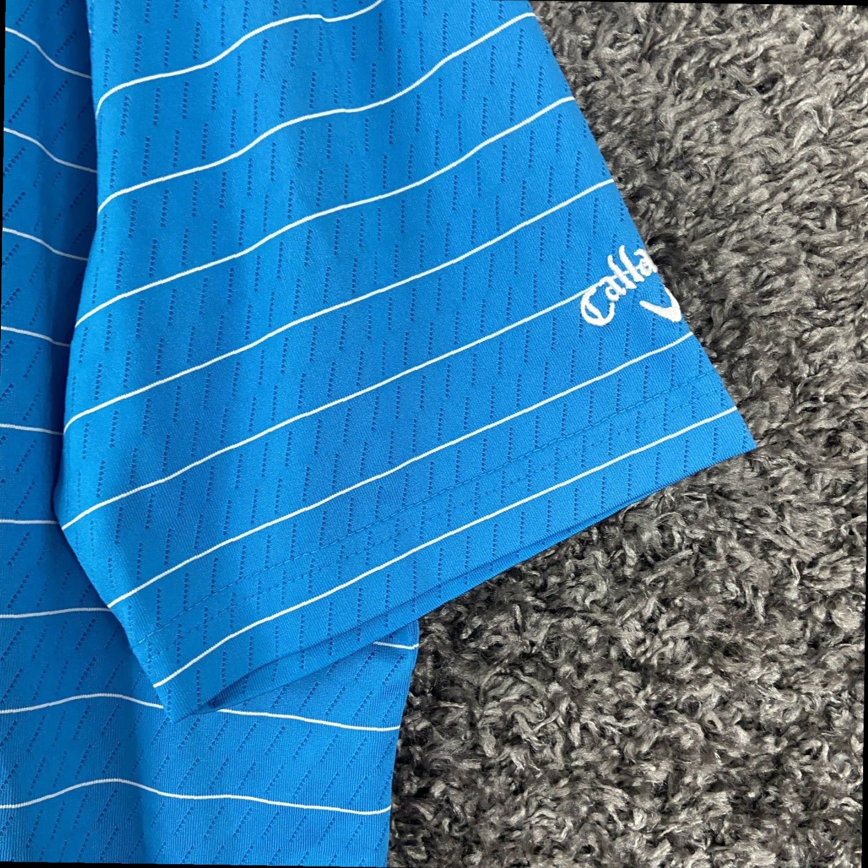 Callaway Callaway Golf Polo Mens Blue Striped Opti-Dri Short Sleeve XL Size US XL / EU 56 / 4 - 3 Thumbnail