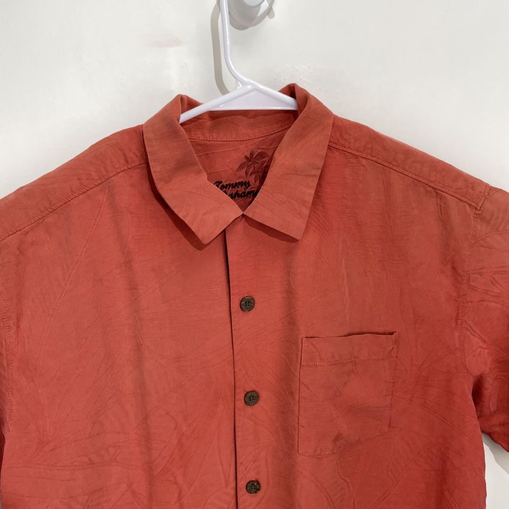 Tommy Bahama Tommy Bahama Silk Hawaiian Shirt Men's M Pink Button-Up Short Sleeve Camp Size US M / EU 48-50 / 2 - 4 Thumbnail
