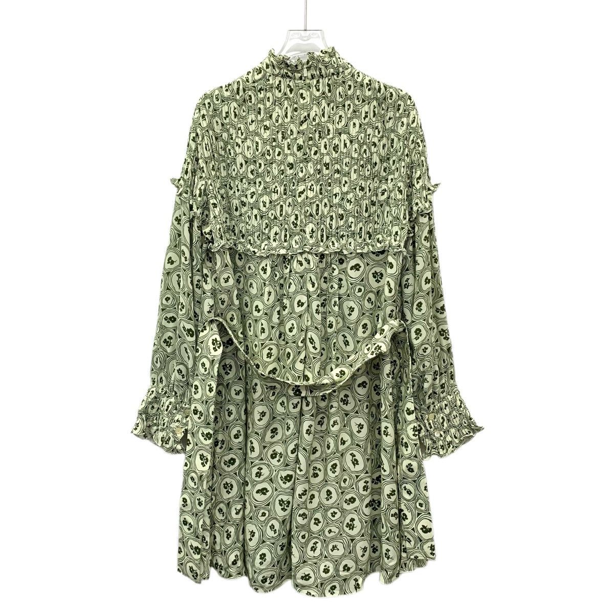 Chloe Chloe Green Geometric Floral Printed Long Sleeve Dress K26WX Size S / US 4 / IT 40 - 2 Thumbnail