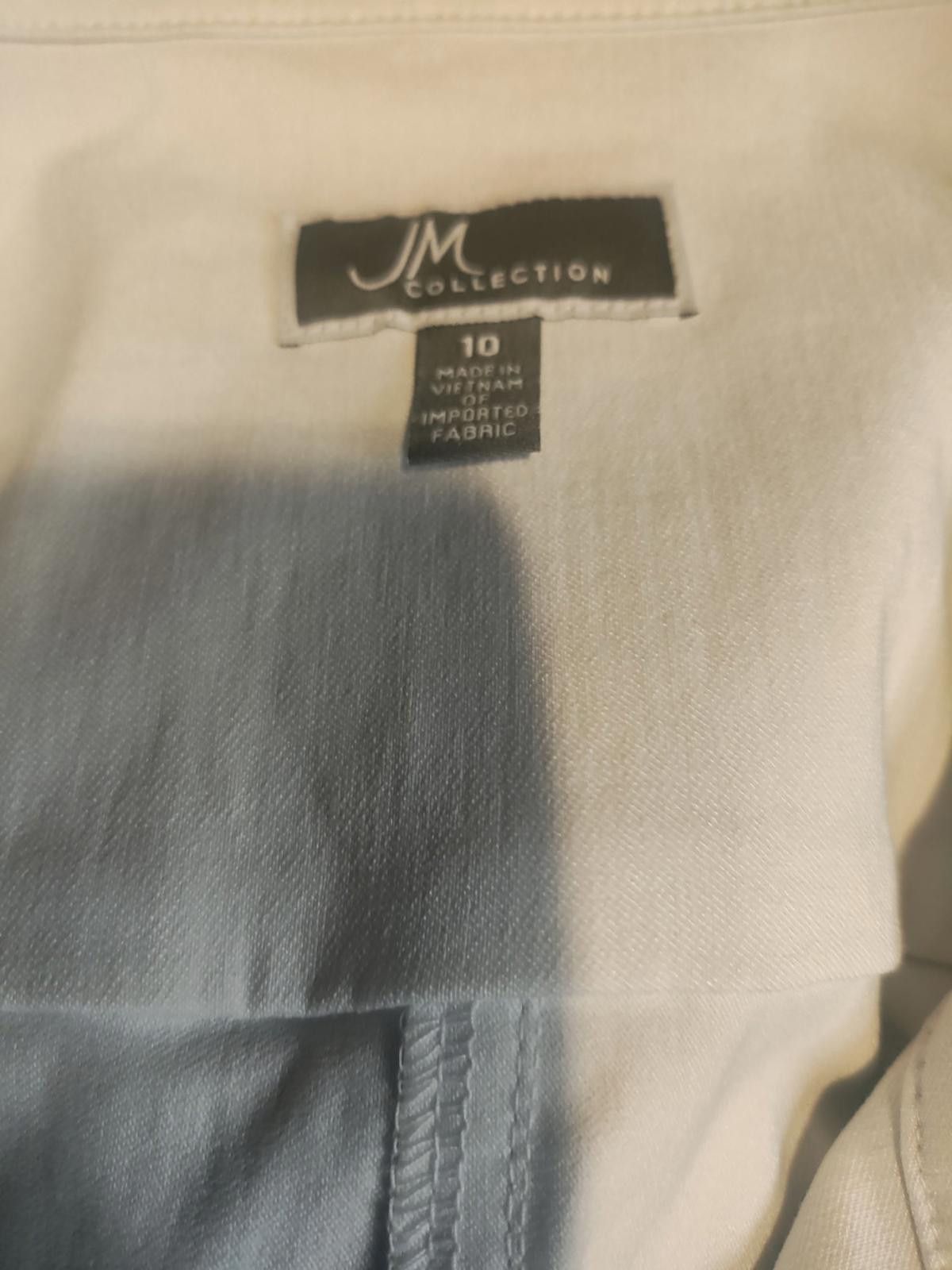 Other JM Collection White Women's Utility Jacket wFull Zip/Pockets Size L / US 10 / IT 46 - 7 Thumbnail