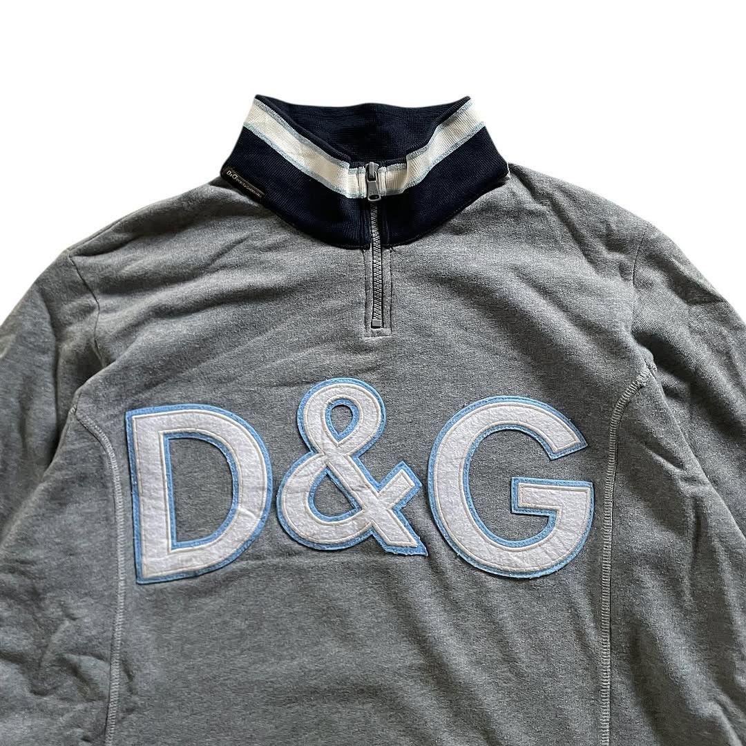 Dolce & Gabbana Vintage Dolce & Gabbana Quarter Zip Sweatshirt Size US L / EU 52-54 / 3 - 3 Thumbnail