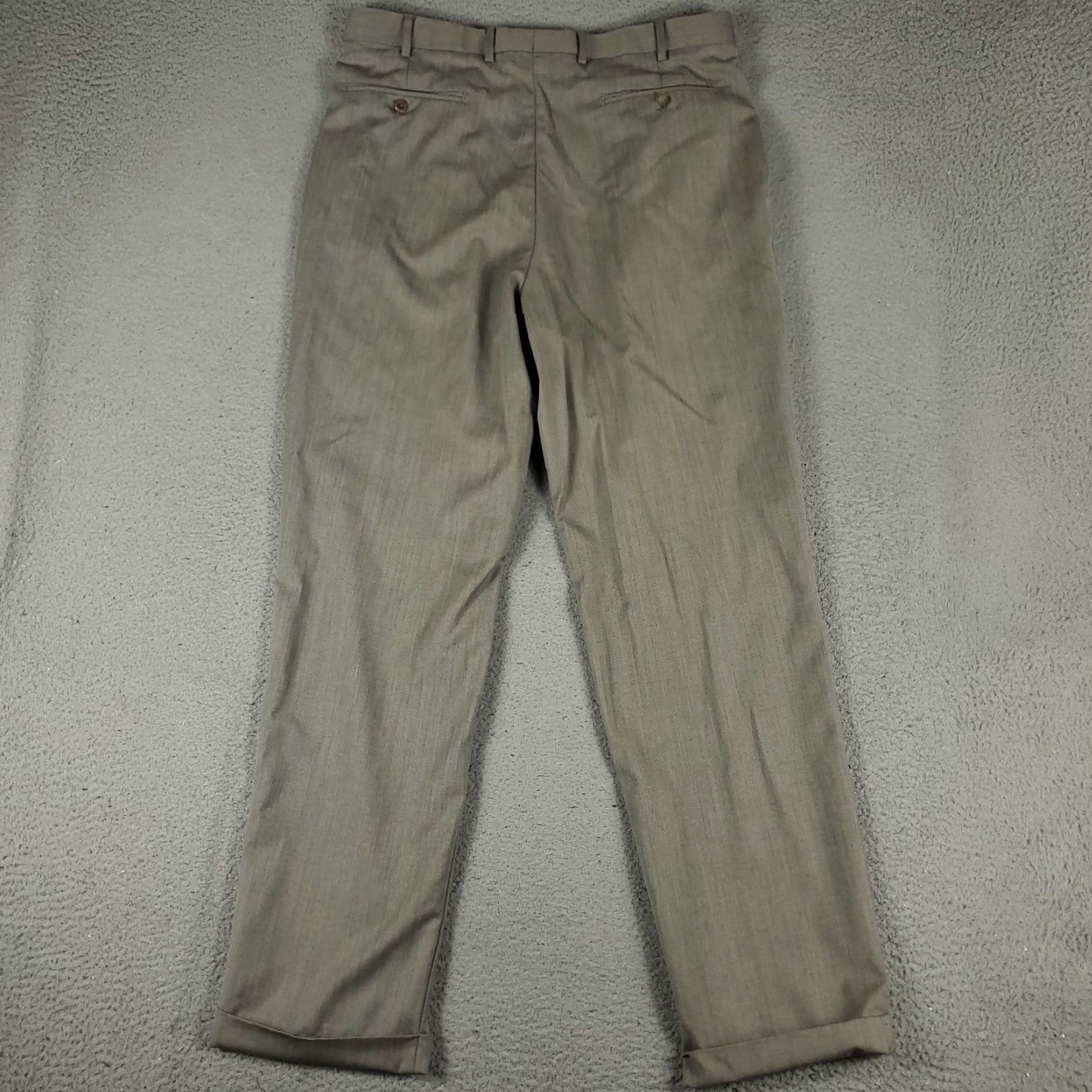 Zanella VINTAGE Zanella Dress Pants Mens 36 Wool Gray Classic Trousers Business Formal Workwear Italy Size US 36 / EU 52 - 3 Thumbnail