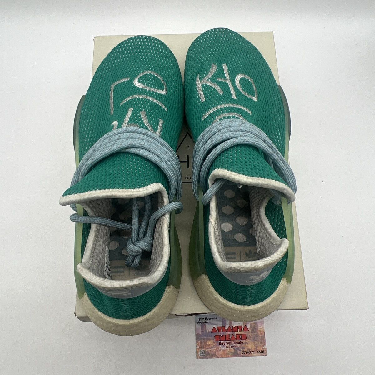 Adidas Pharrell x NMD human race dash green Size US 10.5 / EU 43-44 - 7 Thumbnail