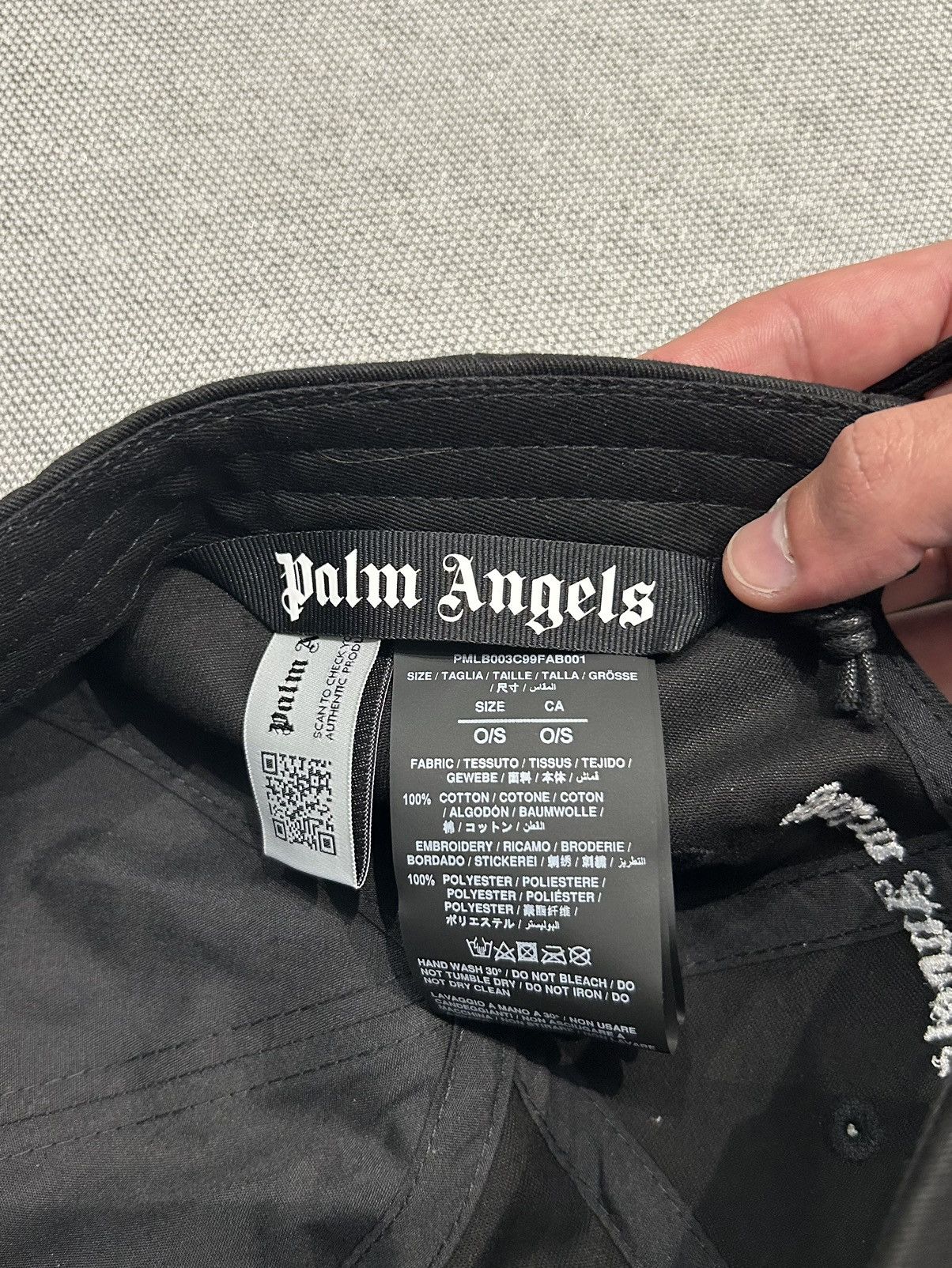 Palm Angels Palm Angles Classic Logo Cap Black White Size ONE SIZE - 5 Thumbnail
