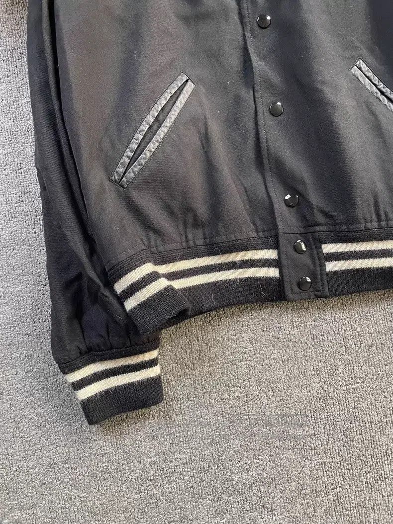 Saint Laurent Paris Saint Laurent Paris Studded Leather and Wool Baseball Jack Size US L / EU 52-54 / 3 - 4 Thumbnail