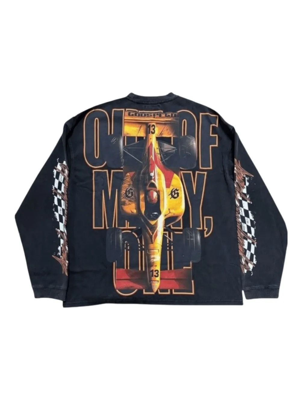 Godspeed Godspeed 'F1 Finishline' LS Black Tee Size US M / EU 48-50 / 2 - 2 Thumbnail