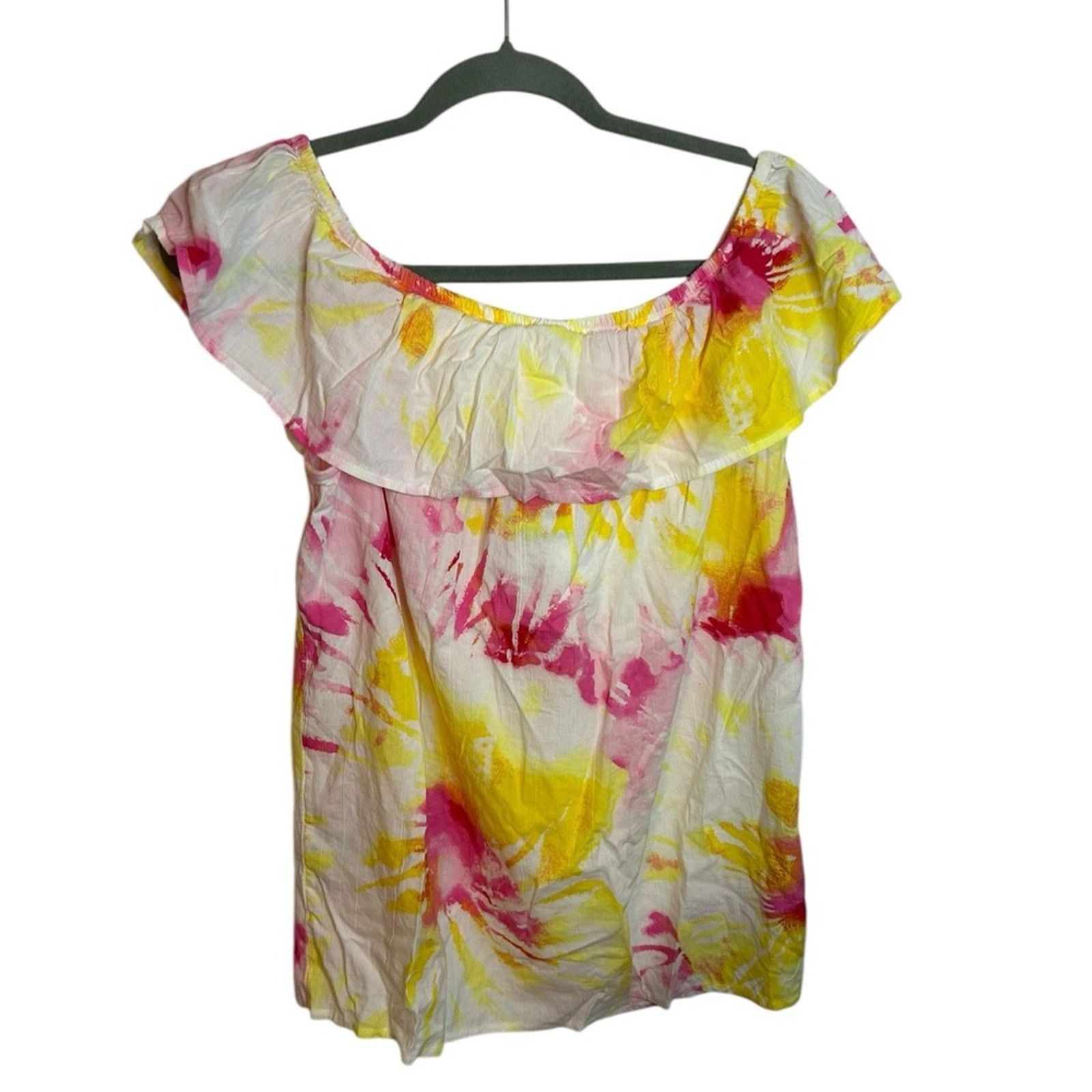 Other Nwt Style & Co Tie Dye Ruffle Blouse Size M / US 6-8 / IT 42-44 - 2 Thumbnail