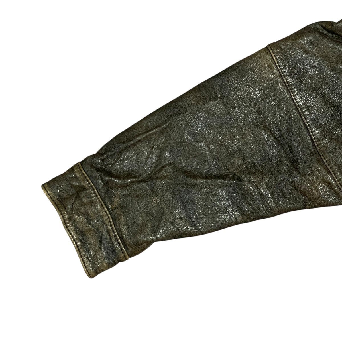 Leather Vintage Zufolo Sheepskin Flight Leather Bomber Jacket Size US L / EU 52-54 / 3 - 10 Thumbnail