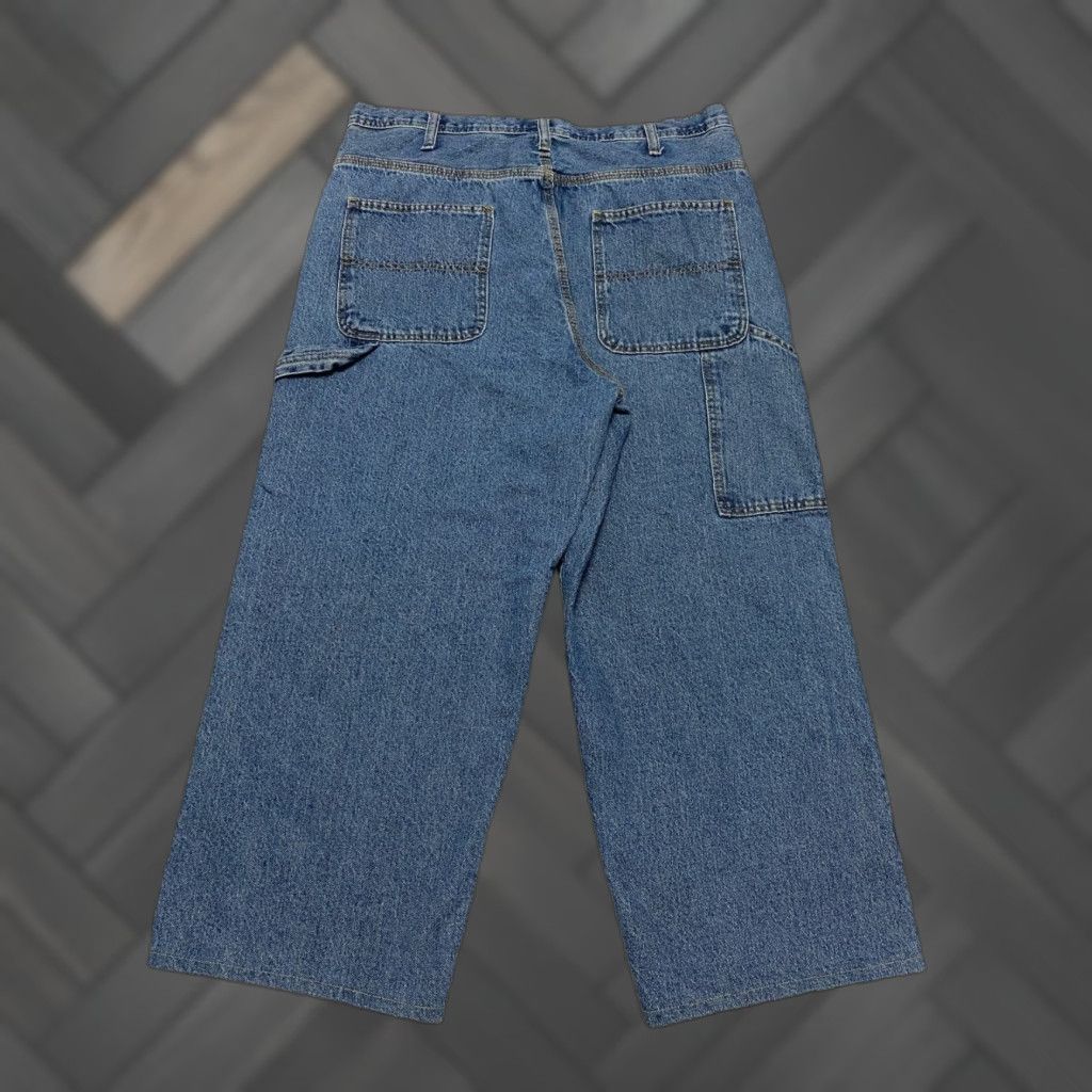 Vintage VINTAGE Rugged Wear Jeans Carpenter Men 36 Blue Relaxed Wide-Leg Denim Cotton Distressed Button High Rise 36x24 Inseam 24 Size US 36 / EU 52 - 1 Thumbnail