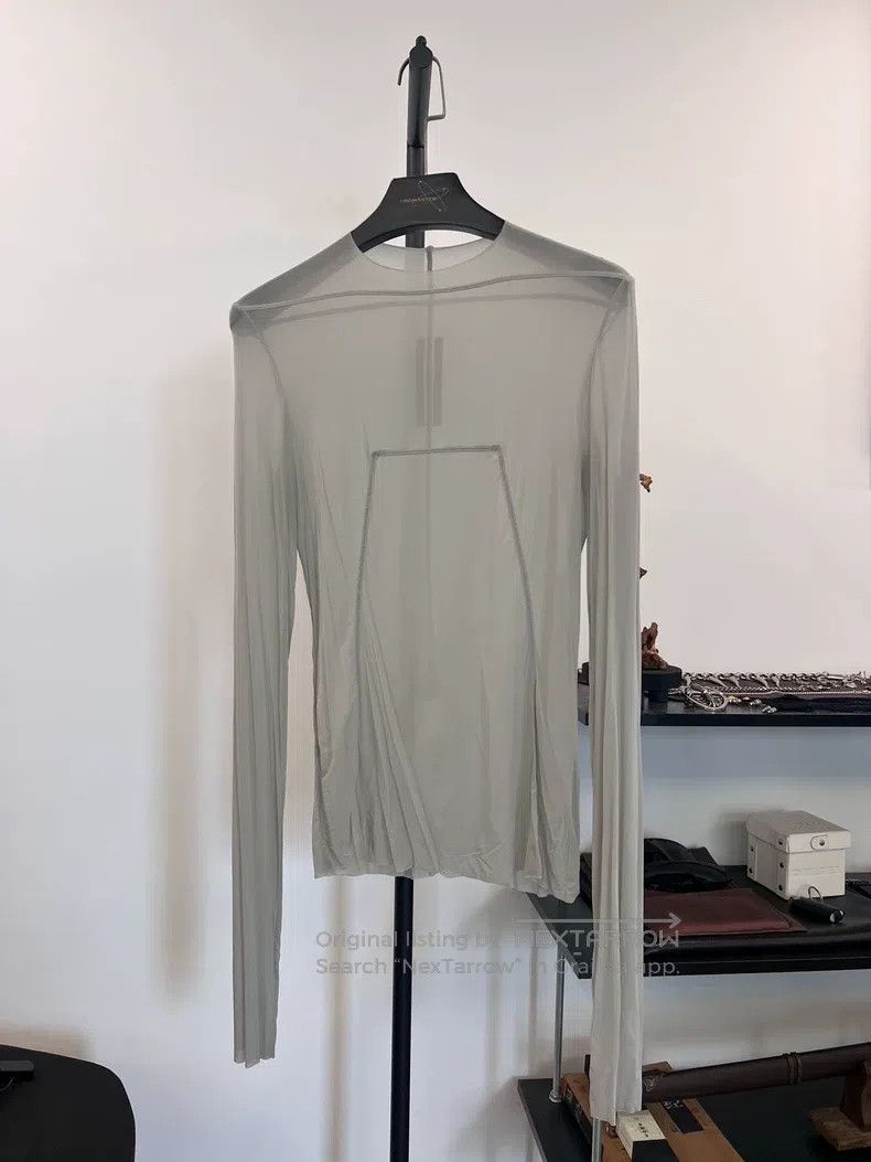 Rick Owens RICK OWENS Semi-transparent long-sleeve undershirt, size L Size L / US 10 / IT 46 - 1 Thumbnail