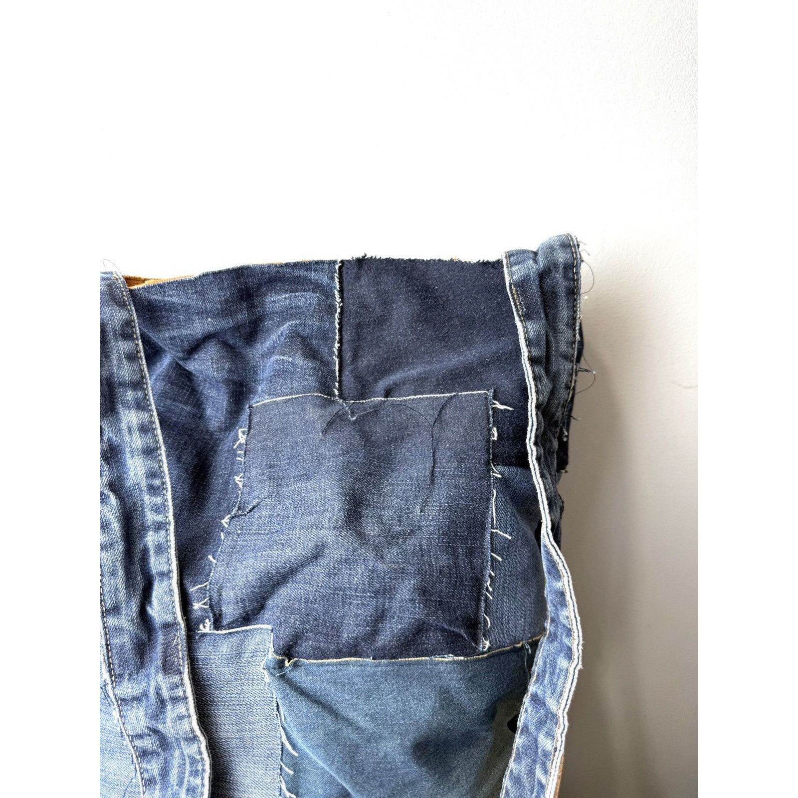 Vintage Rare! Vintage Patchwork Denim Bag Shopper Y2K Levis Diesel Size ONE SIZE - 4 Thumbnail