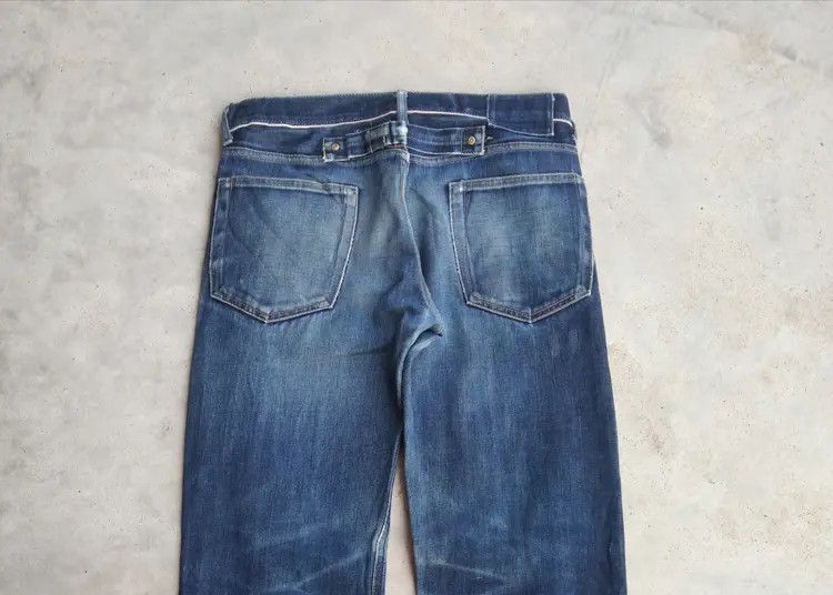 Japanese Brand Vintage Redline Half Selvedge Distresses Jeans 31x32 Size US 31 - 5 Thumbnail