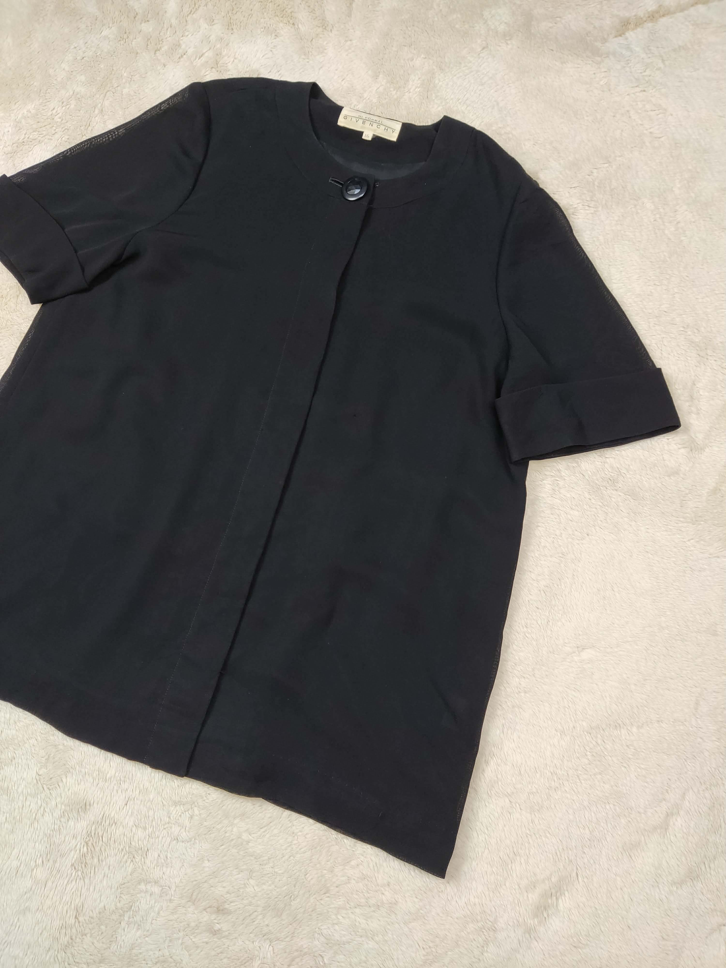 Givenchy Vintage Hi Formal Givenchy Black Blouse Jacket Size L / US 10 / IT 46 - 6 Thumbnail