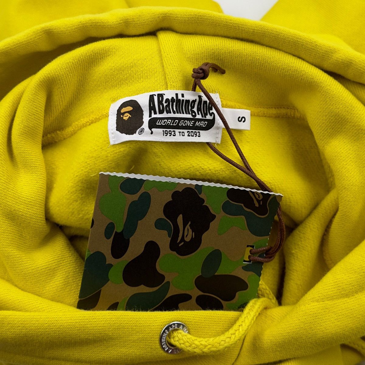 Bape Bape Ape Head One Point Relaxed Fit Hoodie Yellow Size US S / EU 44-46 / 1 - 7 Thumbnail