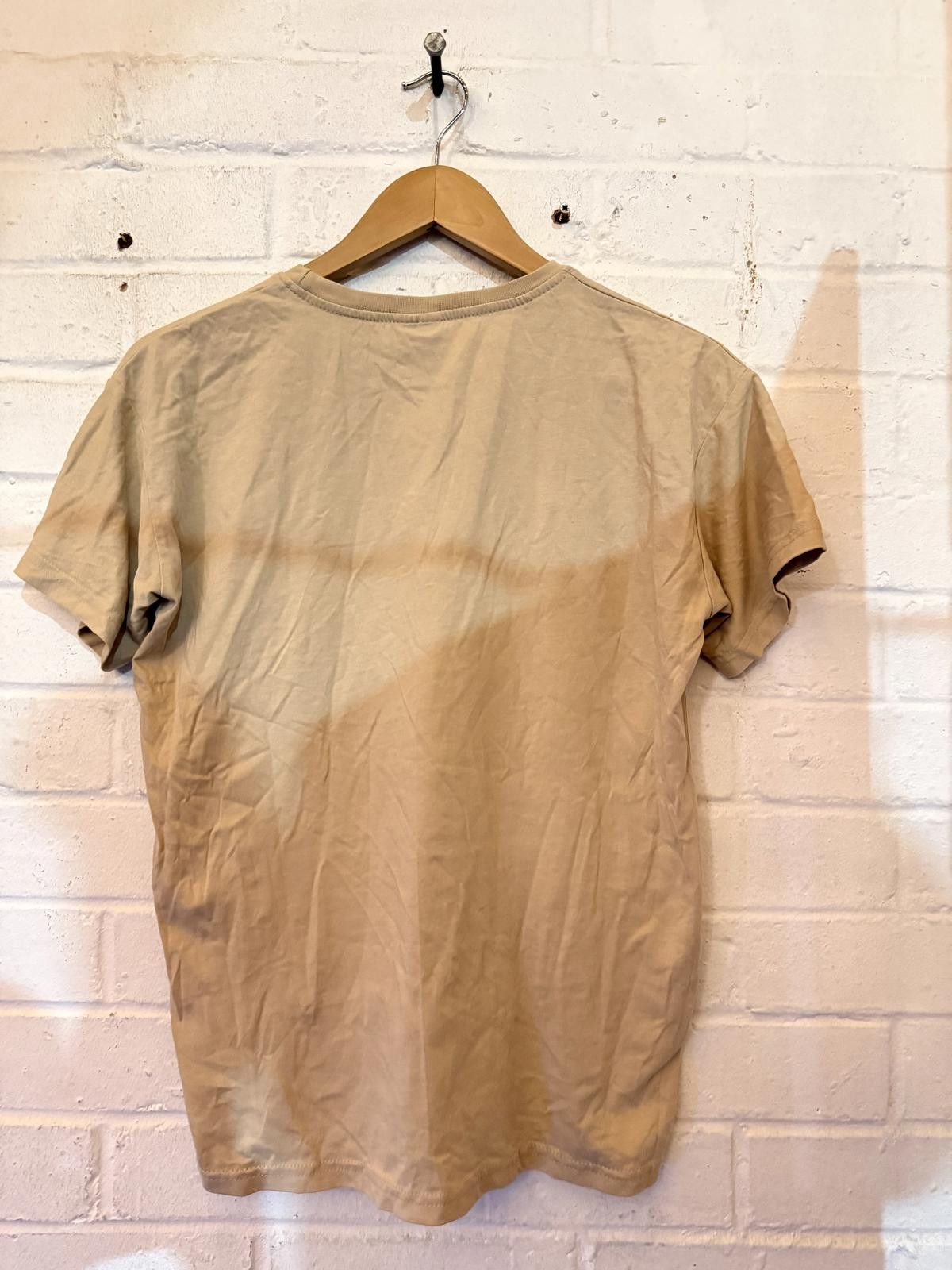 Guess Guess Men's Beige Embroidered Logo T-Shirt Size S Size US S / EU 44-46 / 1 - 4 Thumbnail
