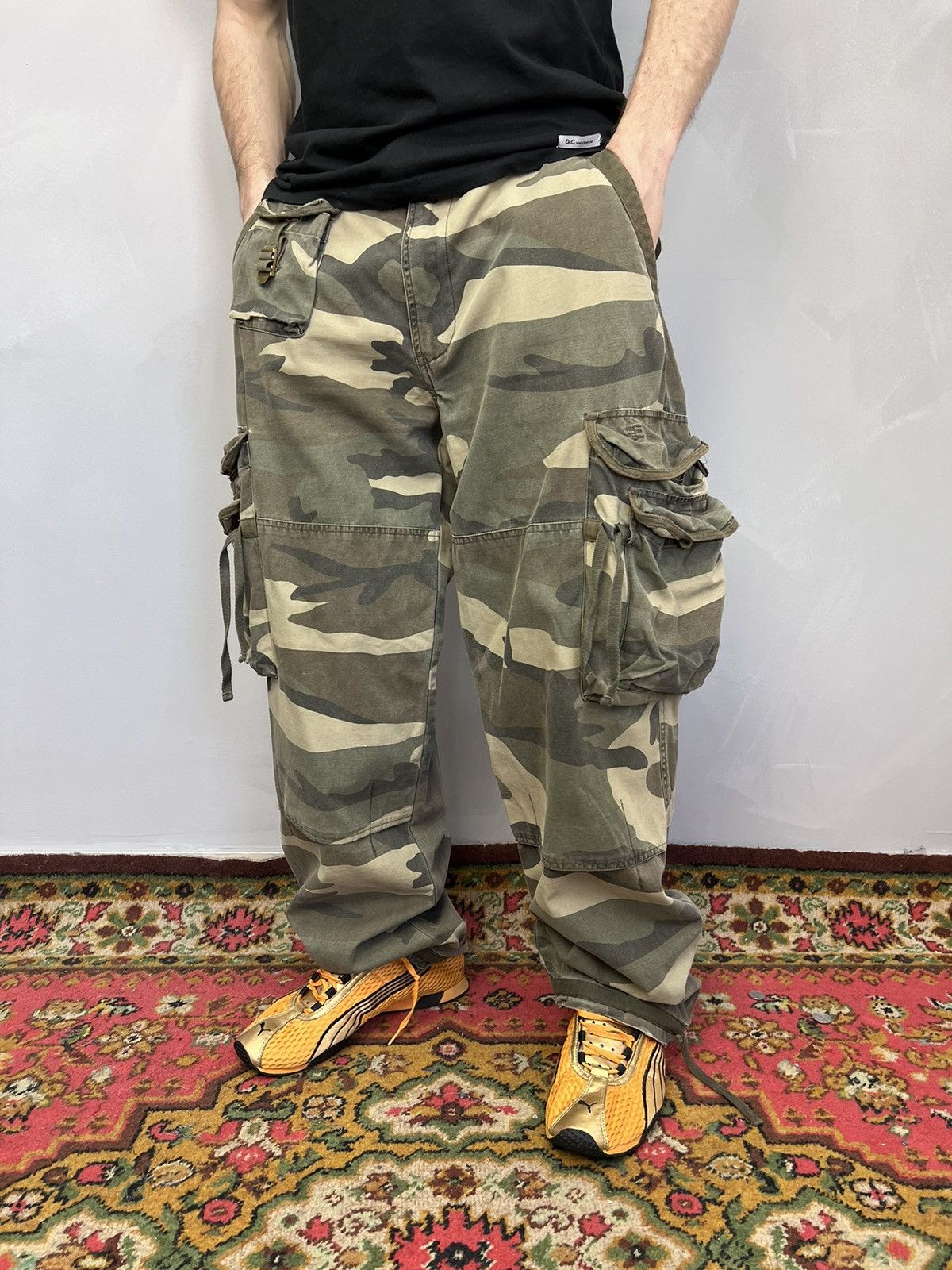 Japanese Brand × Junya Watanabe Y2K Vintage Streetwear Camo Cargo Baggy Jeans sh Size US 32 / EU 48 - 1 Thumbnail