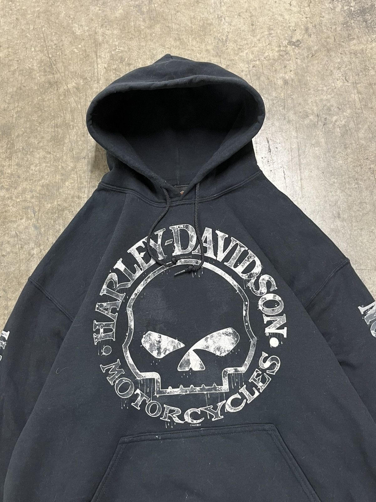 Harley Davidson Harley Davidson vintage y2k grunge skull hoodie rare hype Size US L / EU 52-54 / 3 - 9 Thumbnail
