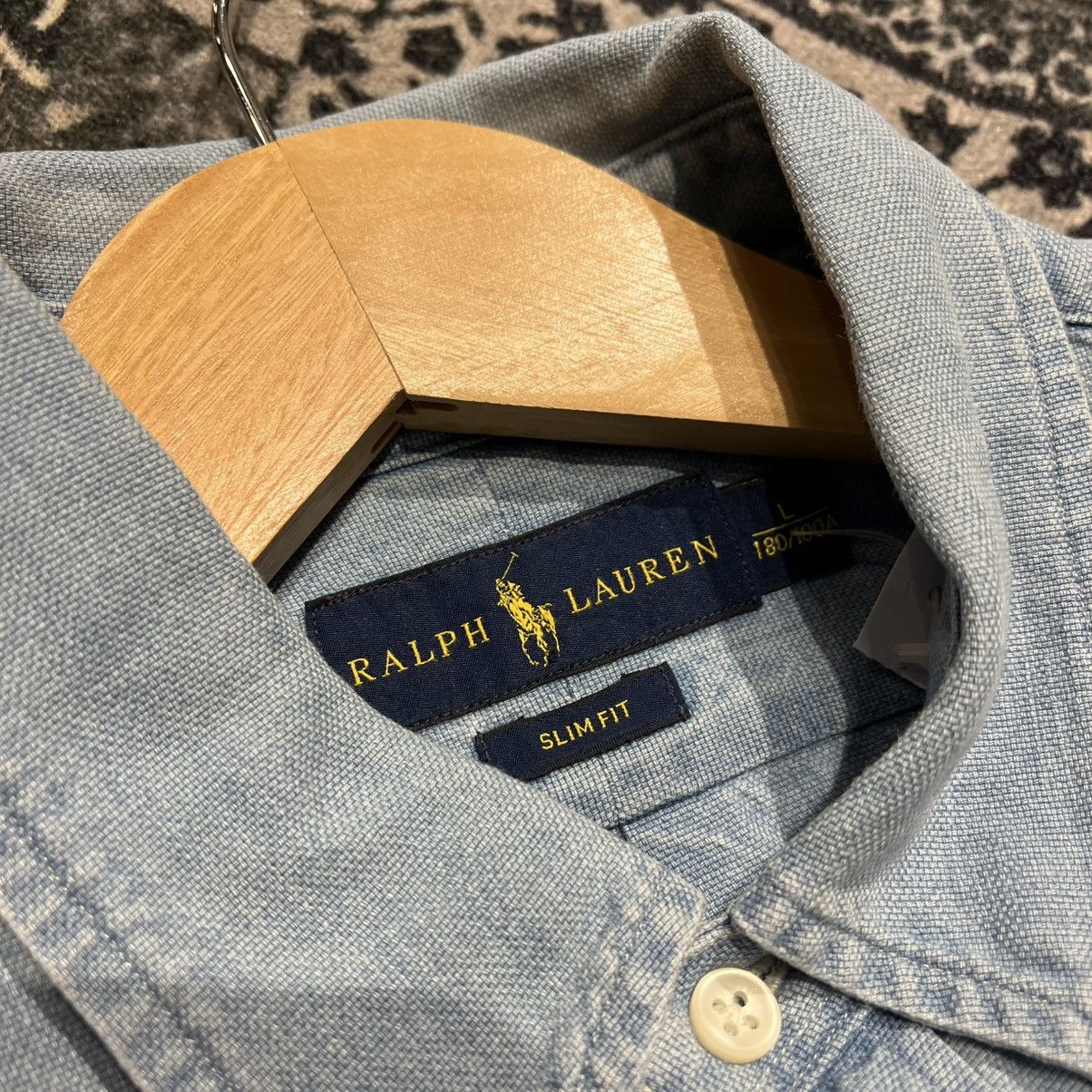 Polo Ralph Lauren Polo Ralph Lauren Slim Fit Short Sleeve Denim Size US L / EU 52-54 / 3 - 6 Thumbnail