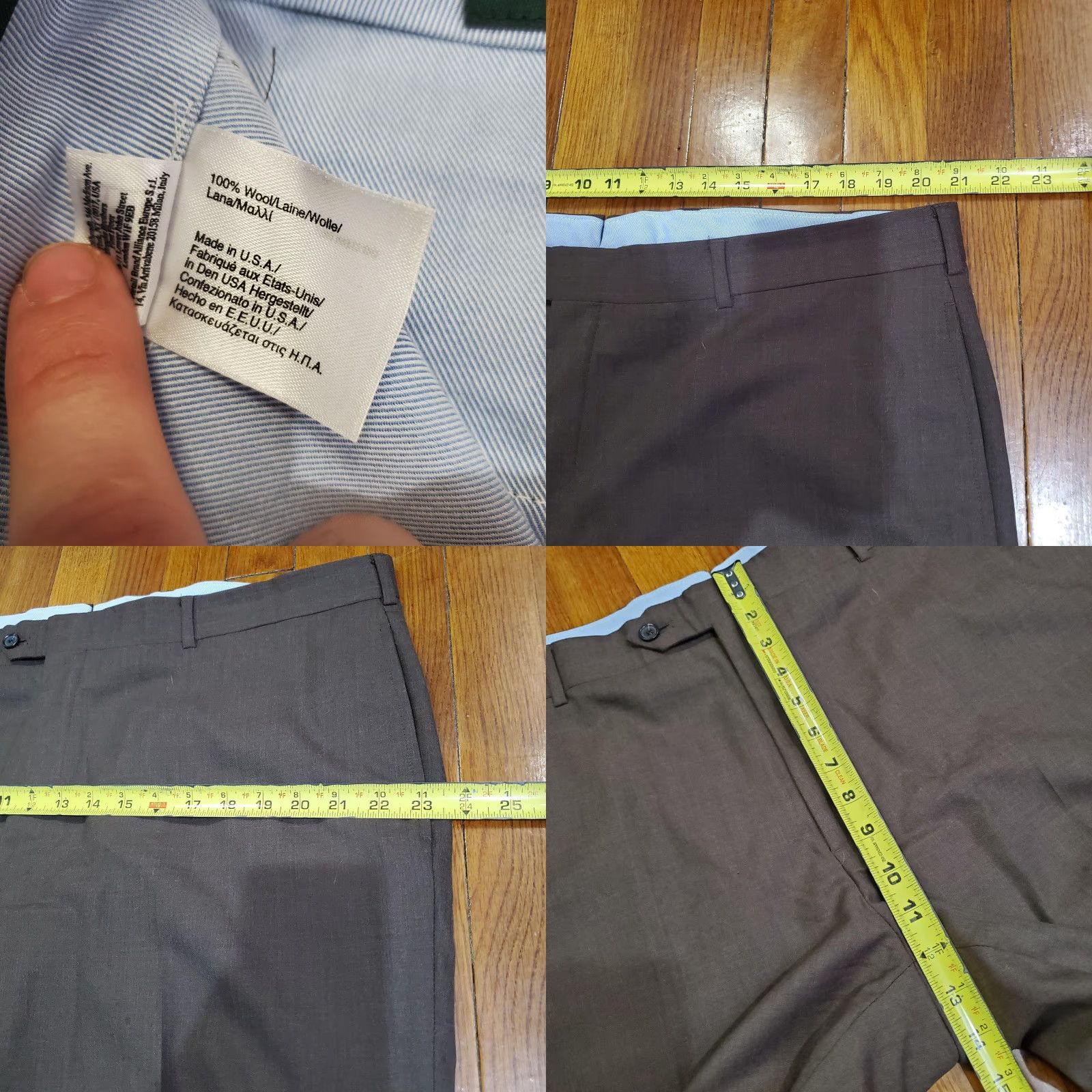 Brooks Brothers Brooks Brothers Country Club Madison Dress Pants Mens 42x29 Brown Wool Cuffed Size US 42 / EU 58 - 8 Thumbnail