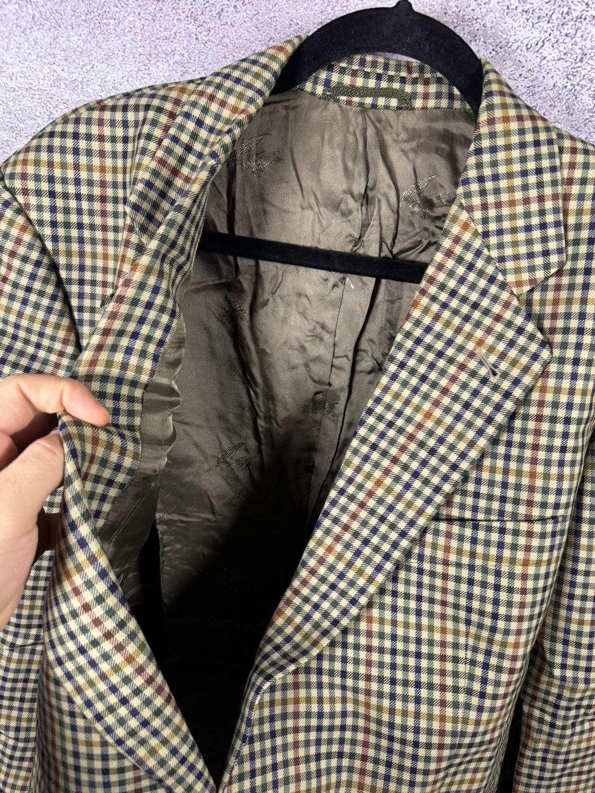 Burberry × Vintage Burberry’s Vintage Plaid Check Blazer Oldmoney Men’s Large Size 44R - 16 Thumbnail