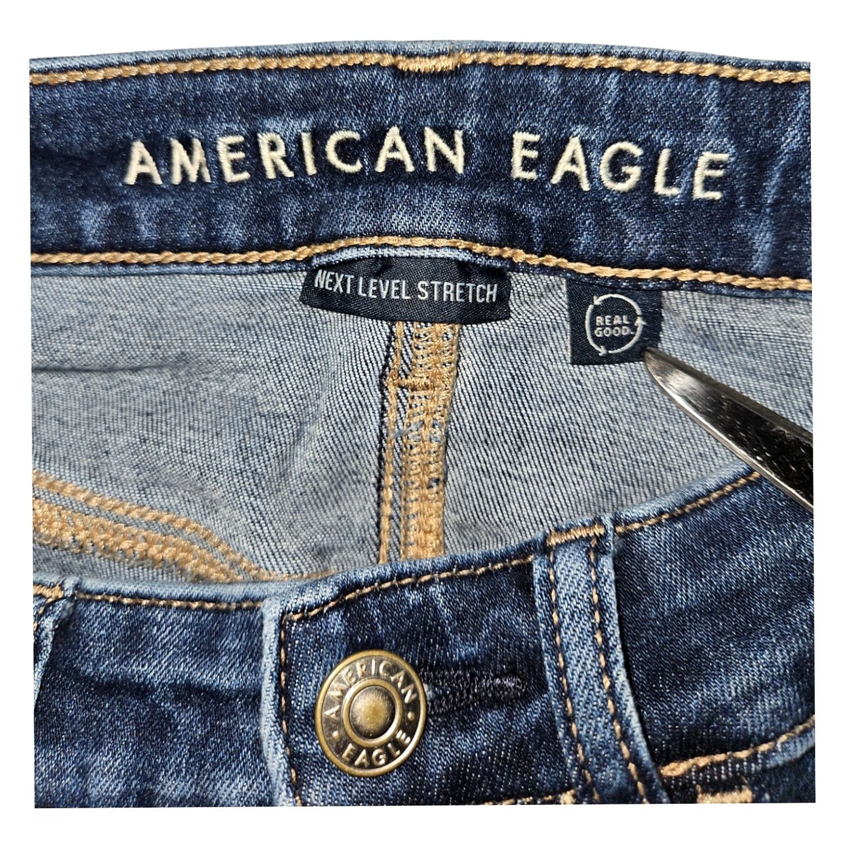 American Eagle Outfitters American Eagle High Rise Denim Juniors Blue Jeggings 2 Size 2 - Next Level Stretch Size 26" / US 2 / IT 38 - 2 Thumbnail