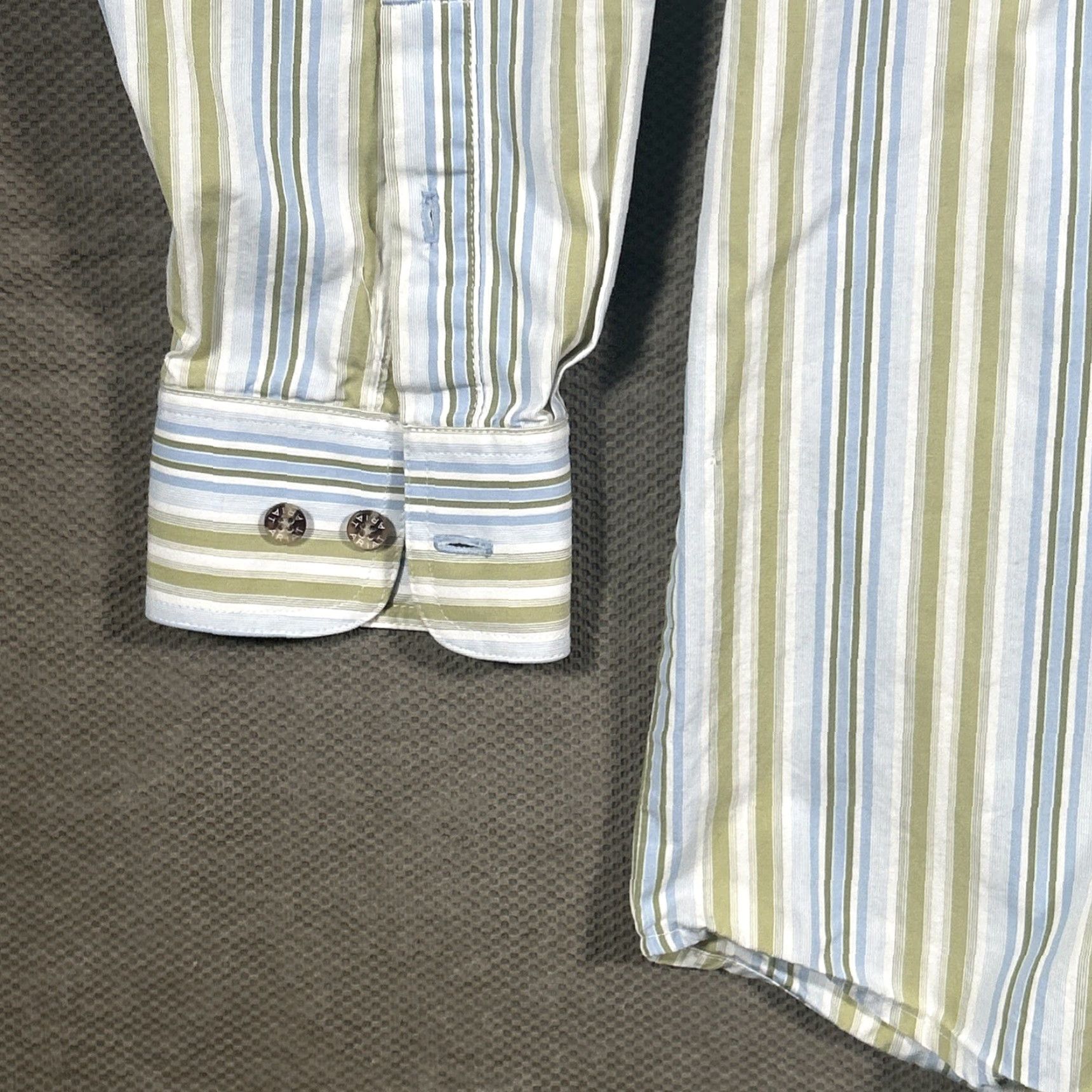 Ariat Ariat Button Down Long Sleeve Shirt Mens M Striped Blue Green Pattern Size US M / EU 48-50 / 2 - 6 Thumbnail