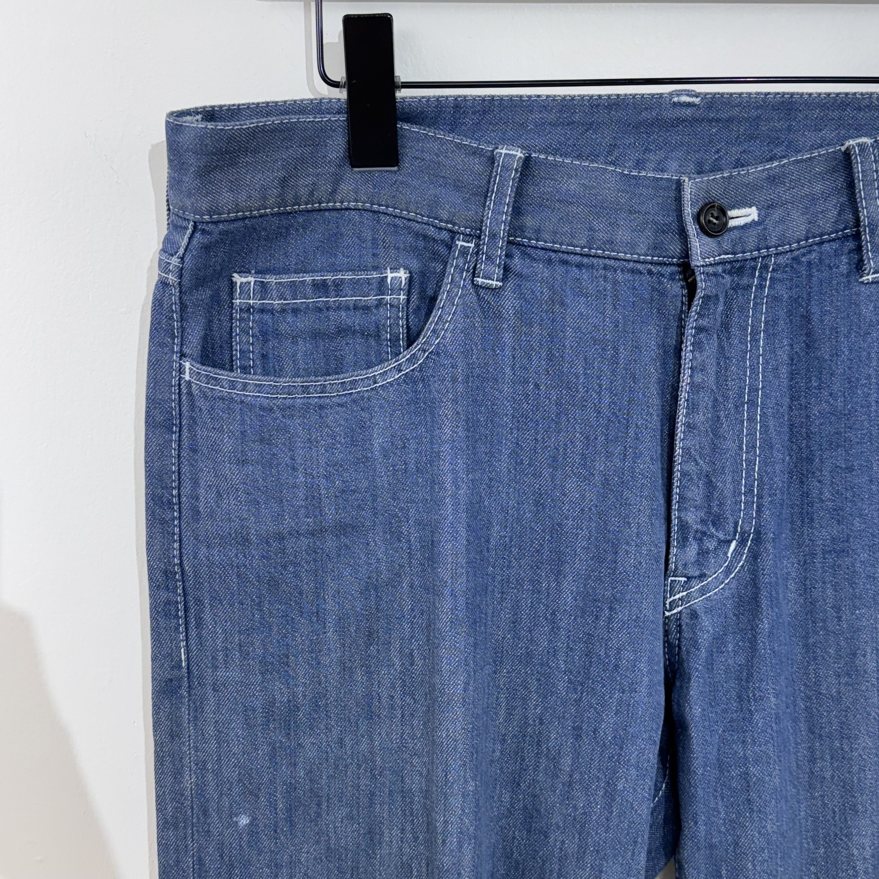 Comme des Garcons Homme Comme des Garcons Homme 2007 Straight Leg Denim Pants Size US 32 / EU 48 - 2 Thumbnail