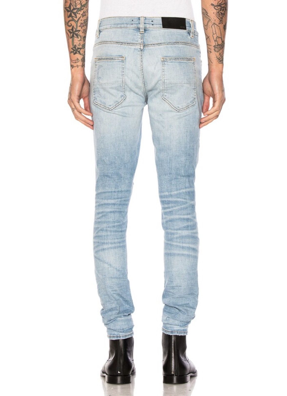 Amiri AMIRI Bandana Art Patch Skinny Denim Jeans Rosebowl Size 34 Size US 34 / EU 50 - 11 Thumbnail