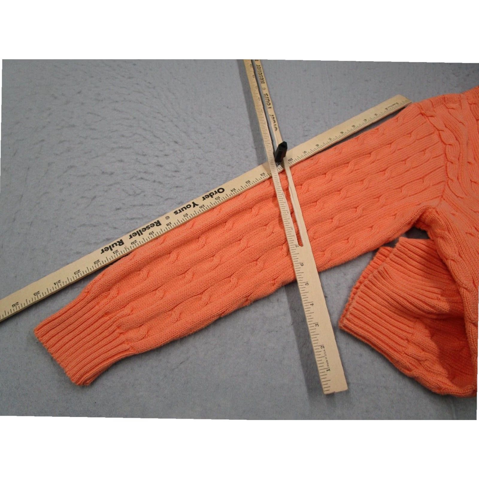 Polo Ralph Lauren VINTAGE Polo Ralph Lauren Sweater Mens Extra Large Orange Chunky Knit Crew Neck Cotton Pullover Size US XL / EU 56 / 4 - 7 Thumbnail