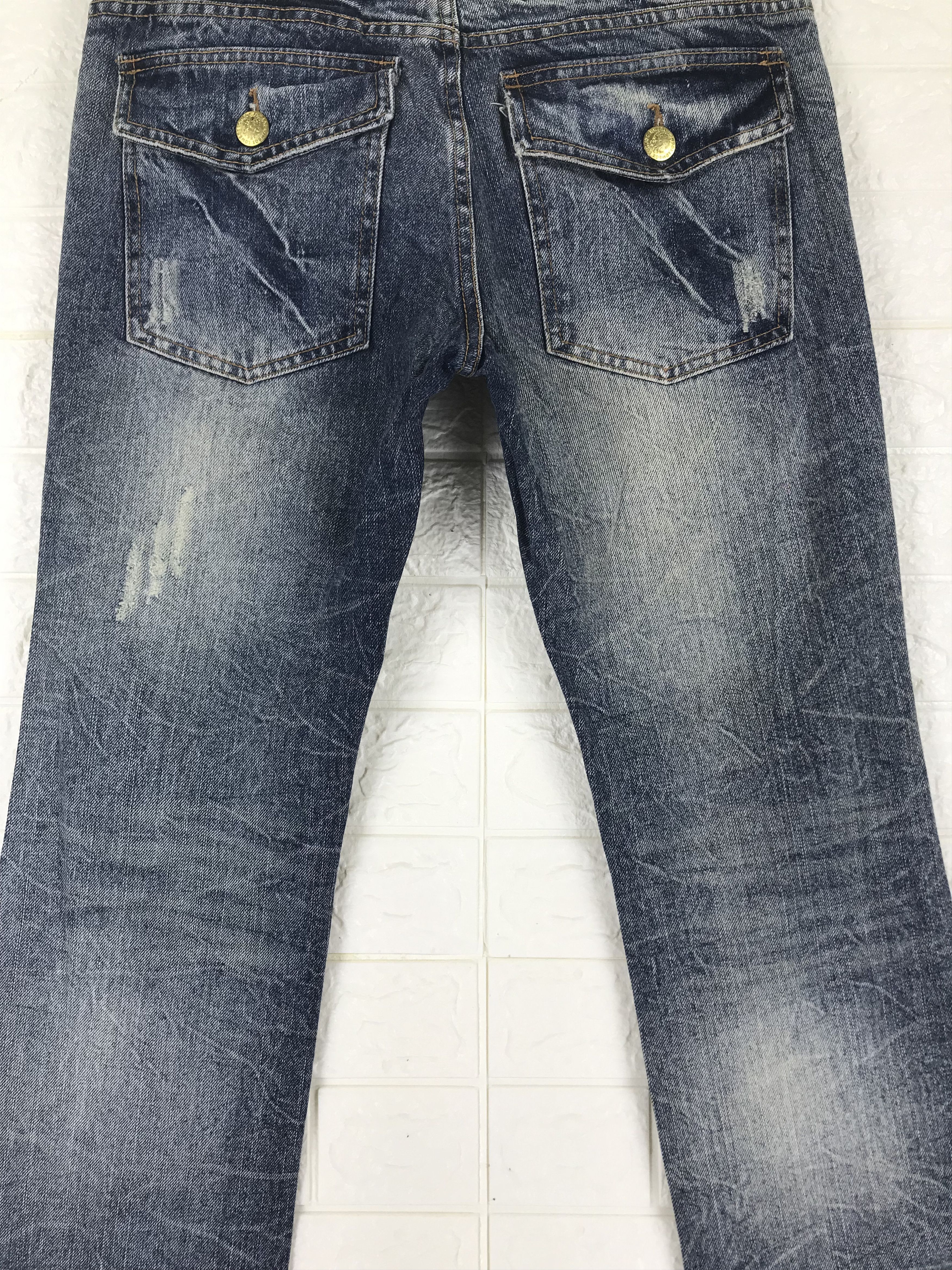 LOWBOX Lowbox Japanese Ripped Style Flare Jeans Bell Bottom Denim Size US 32 / EU 48 - 7 Thumbnail