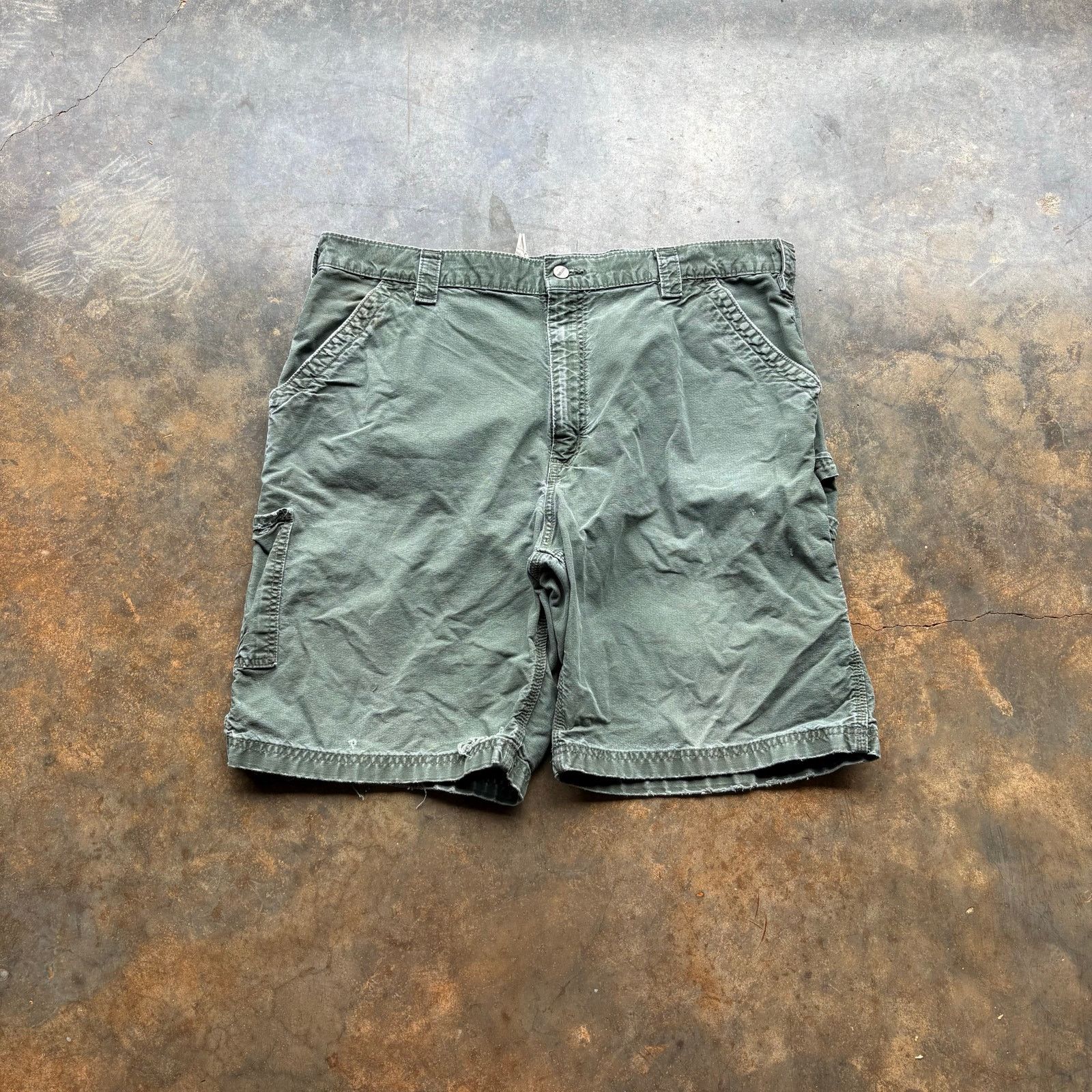 Carhartt Vintage Baggy 90s Faded Carhartt Work Shorts Size US 40 / EU 56 - 2 Thumbnail