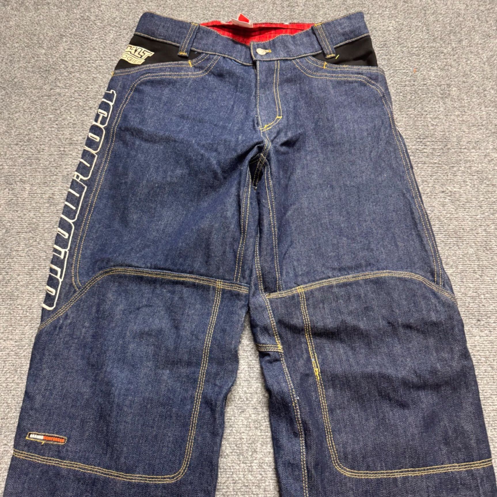 Denime VINTAGE Unbranded Denim Biker Pants Jeans 32x30 Men's Dark Washed Y2K Baggy Insulated Size US 32 / EU 48 - 4 Thumbnail