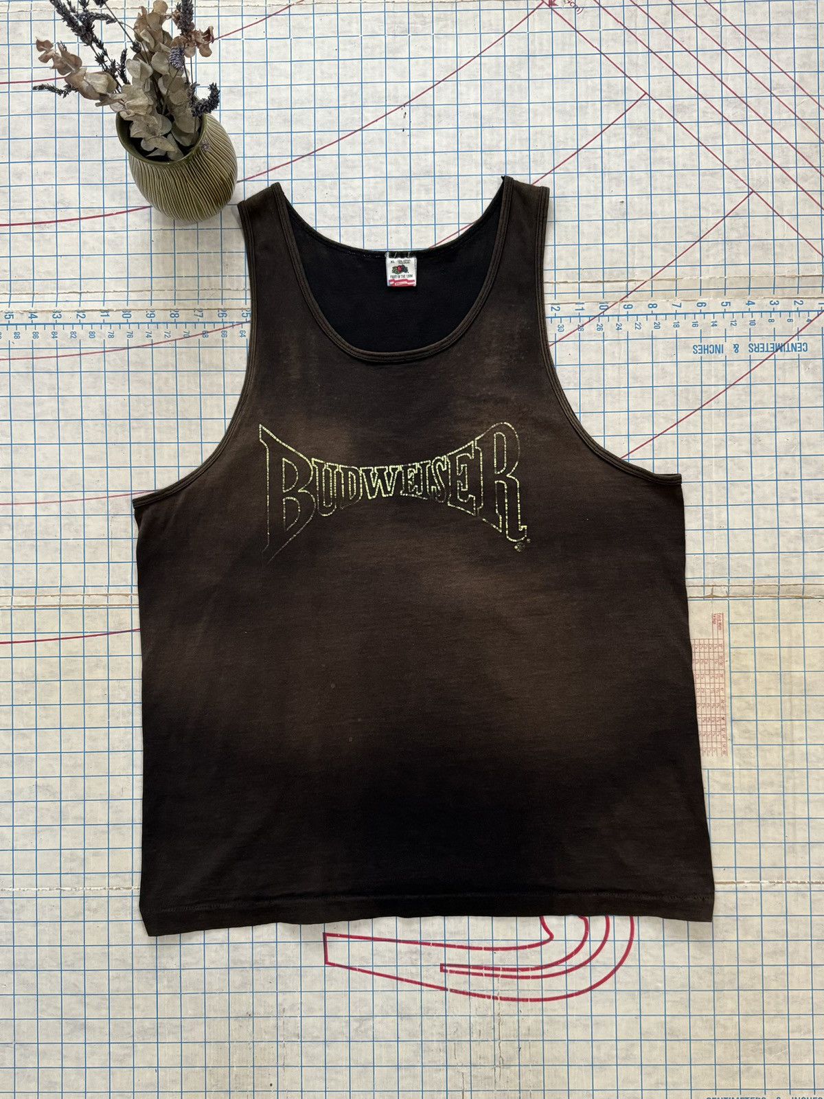 Budweiser × Vintage Vintage Faded black Budweiser Tank Top Fits XL FOTL Tag Size US XL / EU 56 / 4 - 1 Thumbnail