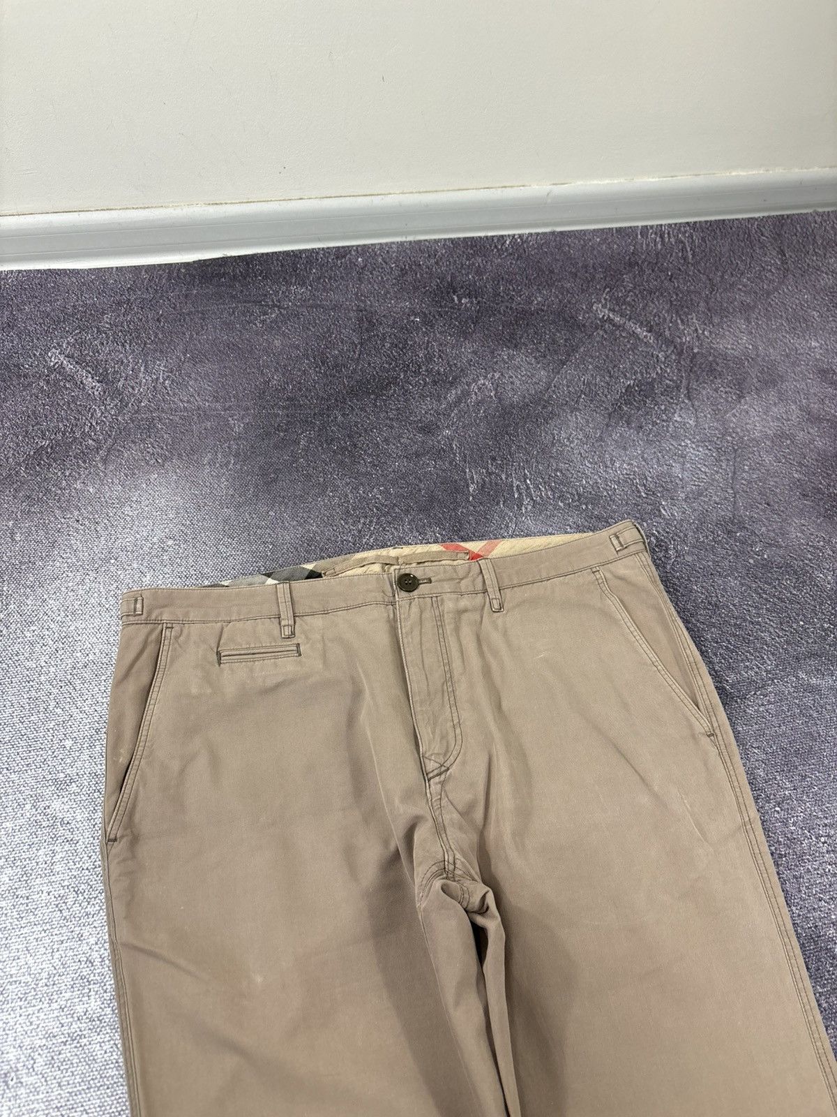 Burberry Burberry Brit Women’s Beige Straight Fit Luxury Chino Pants Size 34" / US 12 / IT 48 - 7 Thumbnail