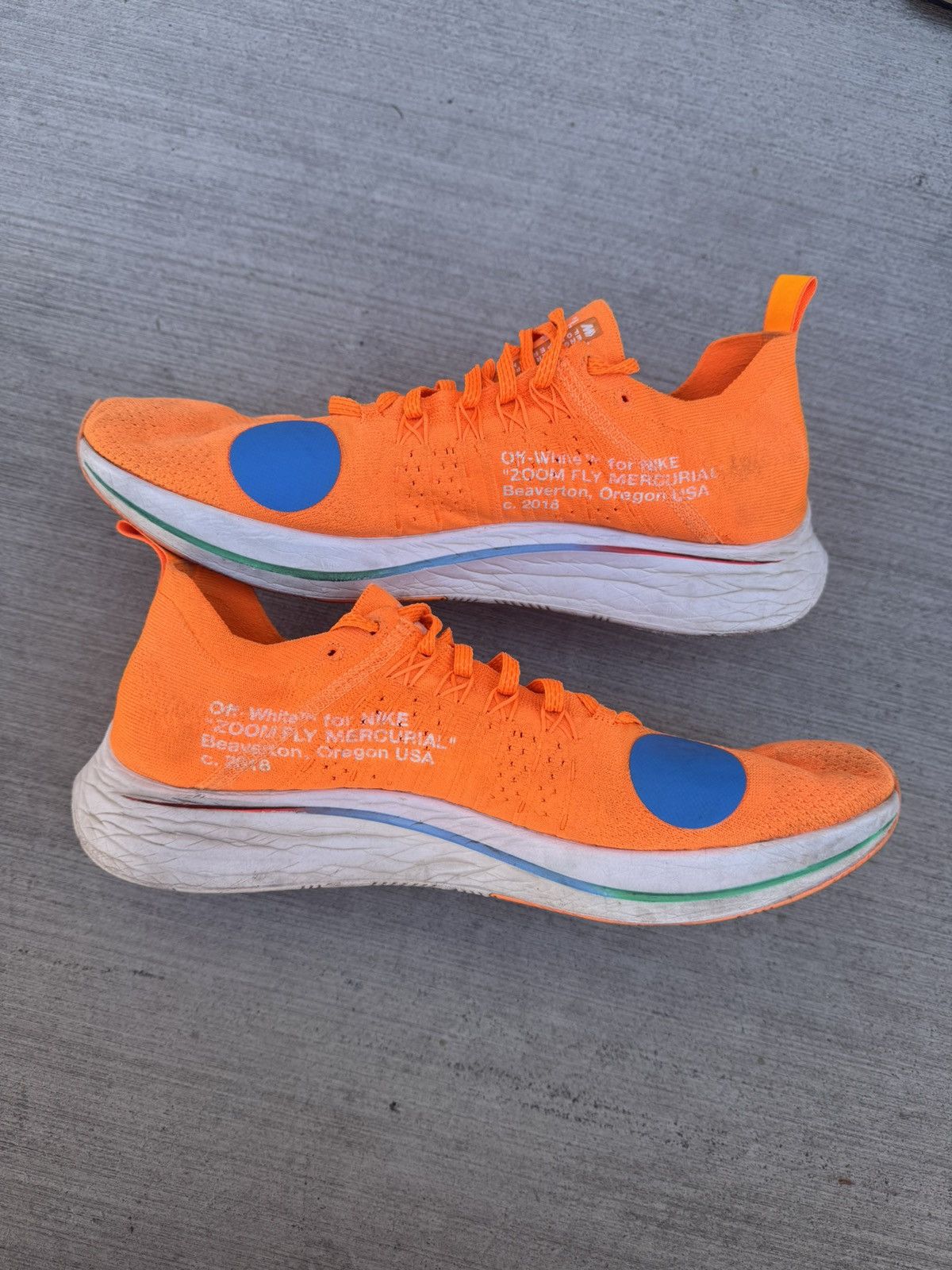 Nike × Off-White OFF WHITE OFF-WHITE ZOOMFLY MERCURIAL TOTAL ORANGE SIZE 12 Size US 12 / EU 45 - 2 Thumbnail