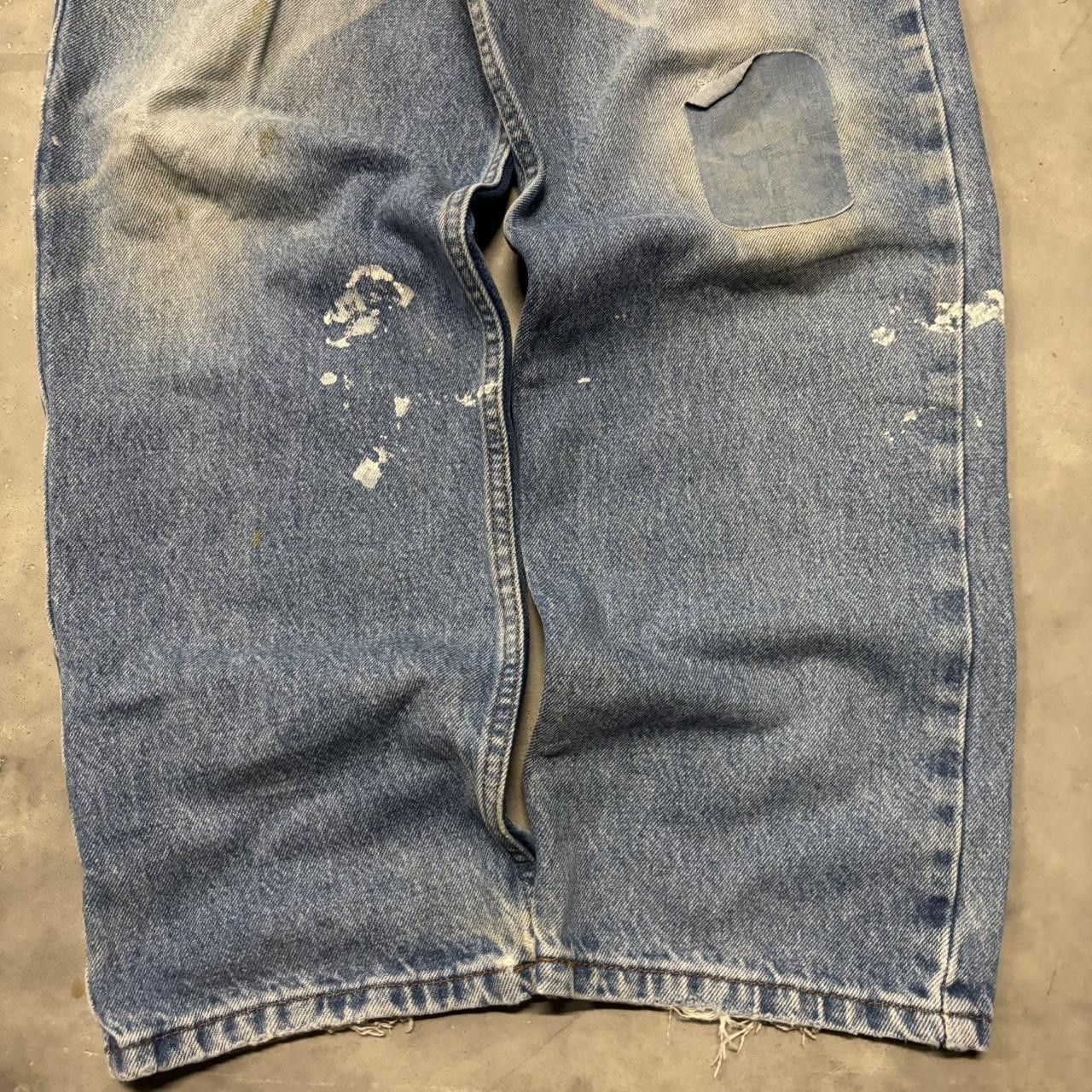 Japanese Brand × Vintage Crazy Vintage 90s Faded Light Wash Distressed Denim Jeans! Size US 36 / EU 52 - 6 Thumbnail