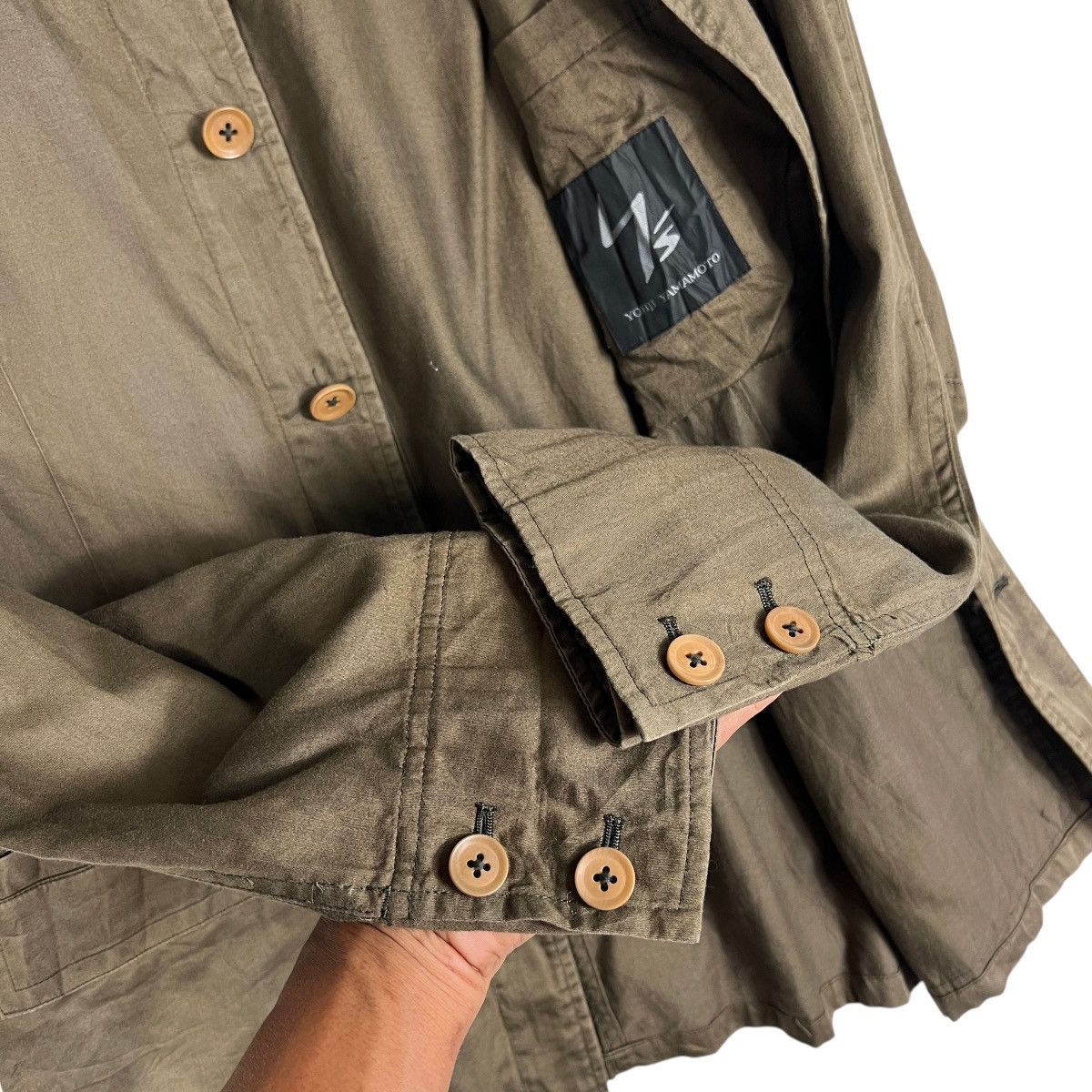 Yohji Yamamoto Yohji Yamamoto Dark Green Cotton Chore Jacket Size US L / EU 52-54 / 3 - 12 Thumbnail