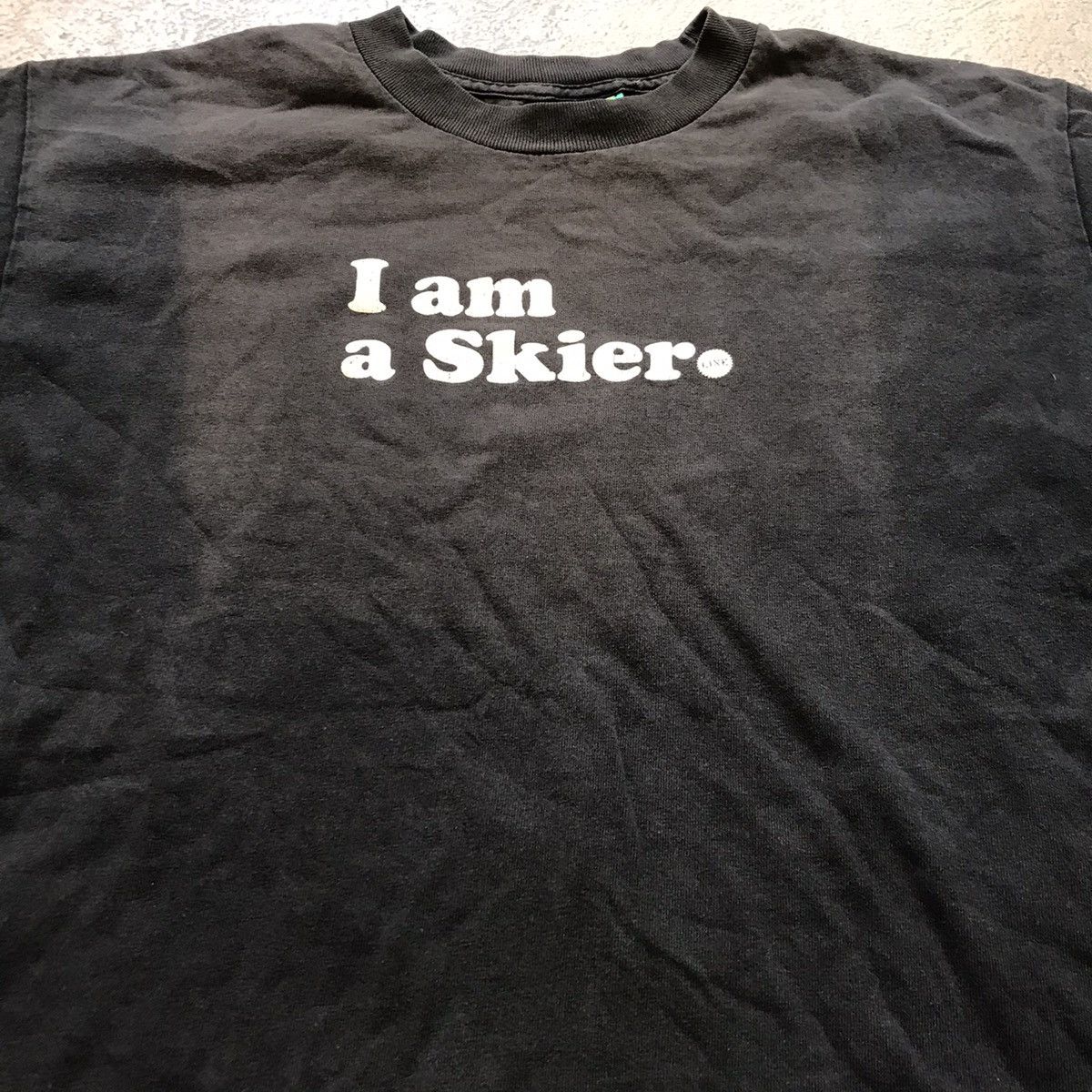 Vintage Vintage 90s Faded Graphic Skier Slogan Tee Skate Grunge M Size US M / EU 48-50 / 2 - 3 Thumbnail