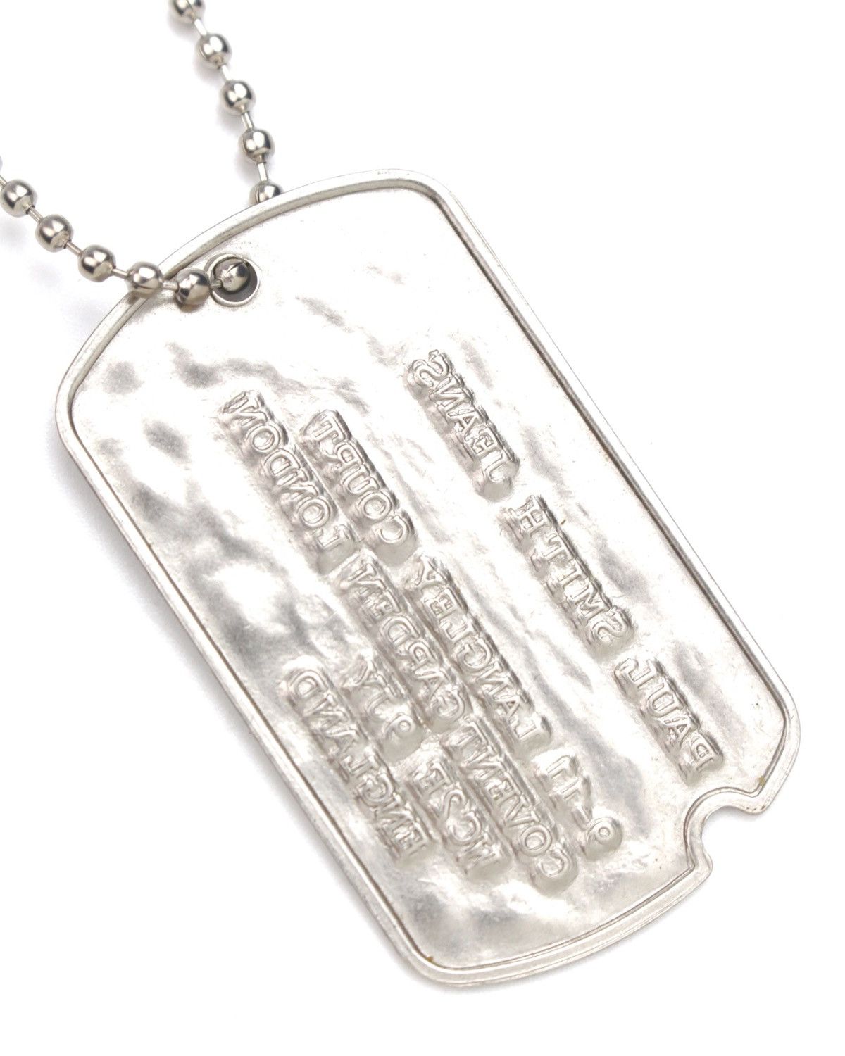 Paul Smith PAUL SMITH JEANS LONDON ADDRESS DOG TAG PENDANT NECKLACE Size ONE SIZE - 5 Thumbnail