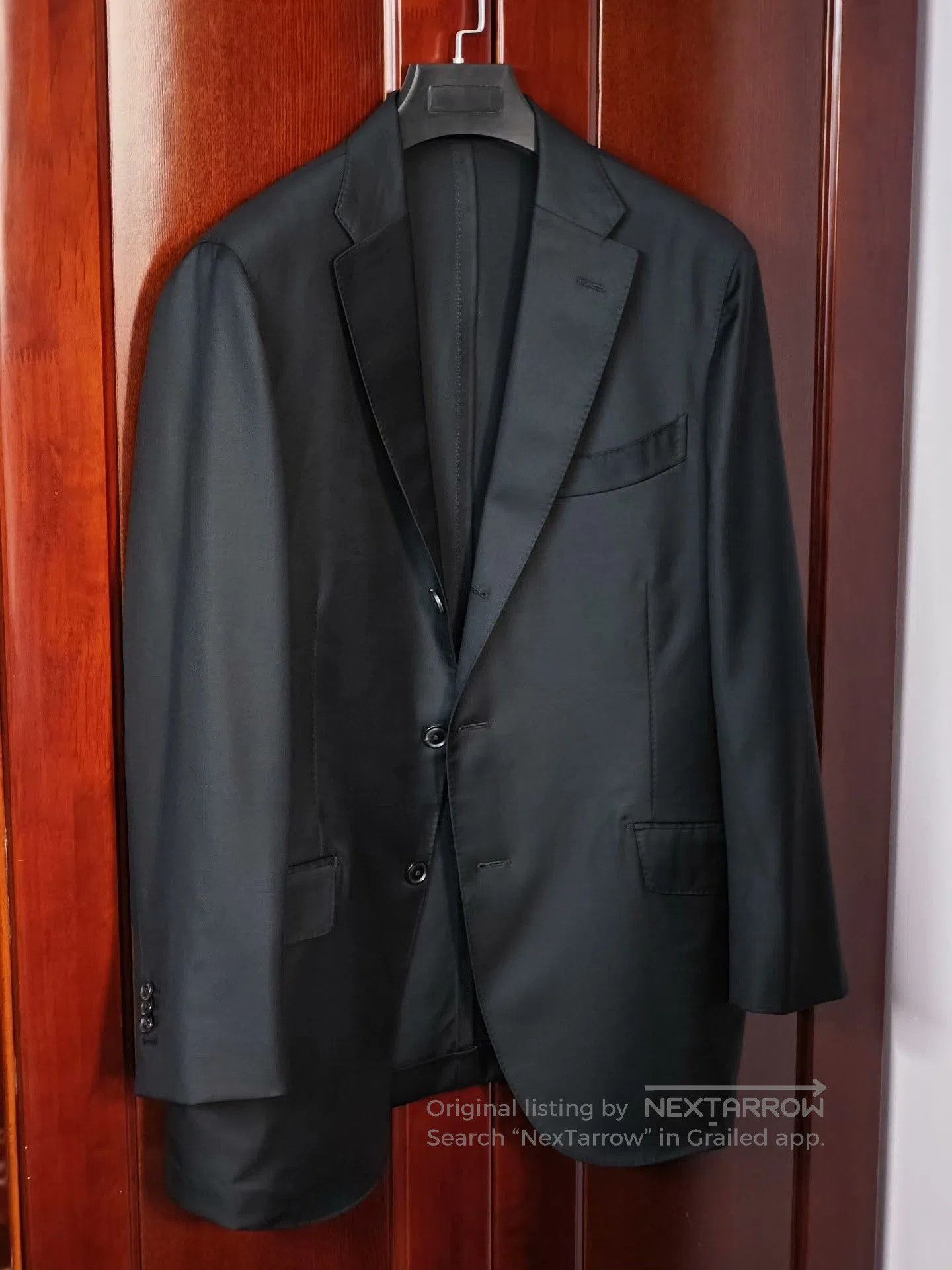 Japanese Brand Italian Wool Blend Custom Suit. Size US L / EU 52-54 / 3 - 1 Thumbnail